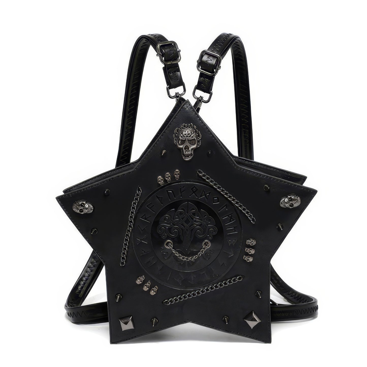 Studded Star-Shaped Embossed Backpack