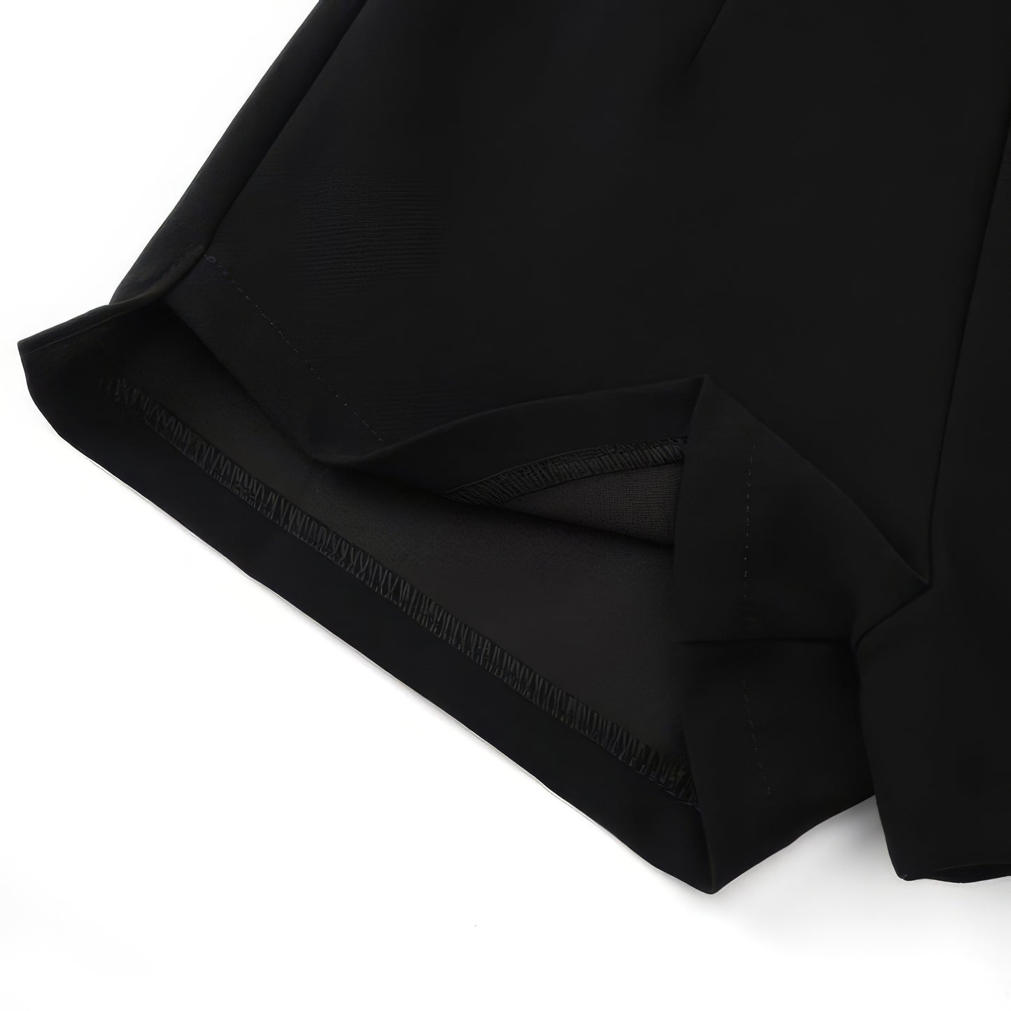 Minimalist High-Waist Black Shorts