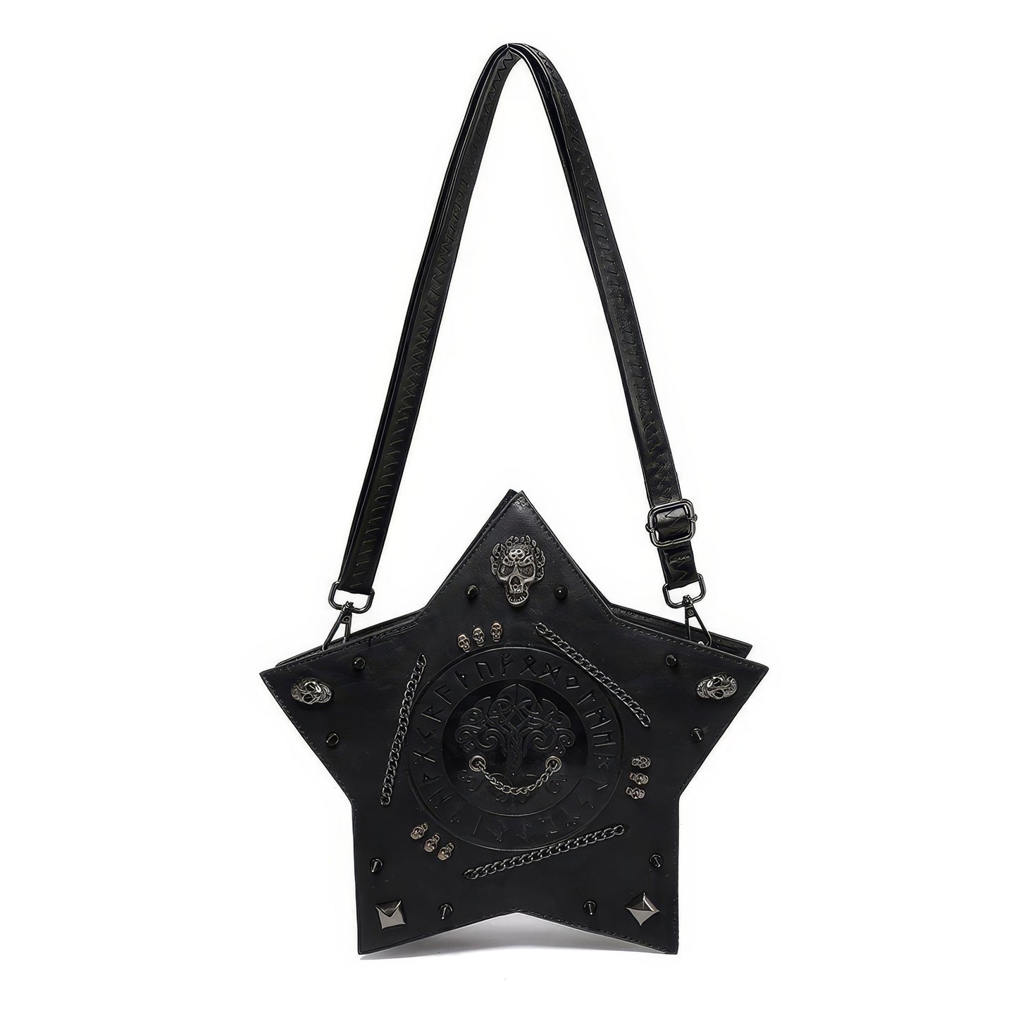 Studded Star-Shaped Embossed Backpack