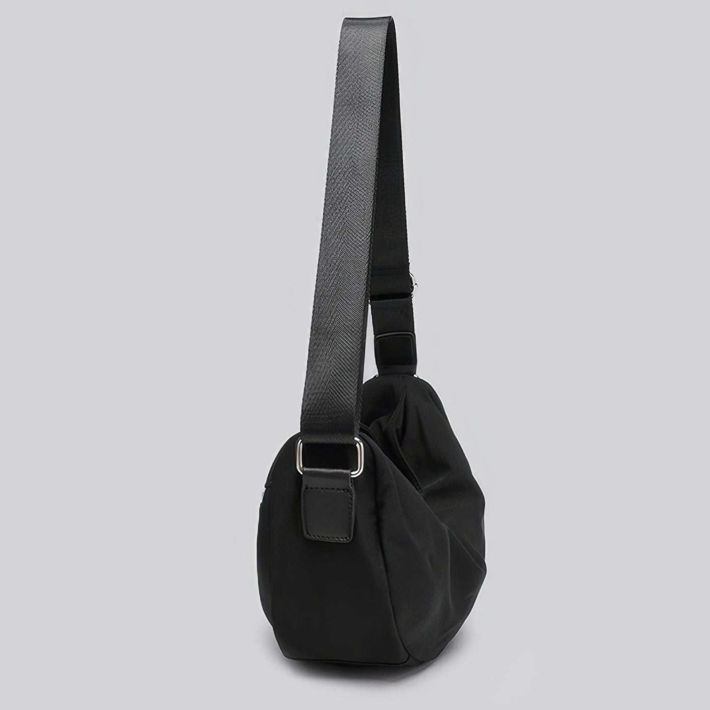 Minimal Canvas Crescent Shoulder Bag