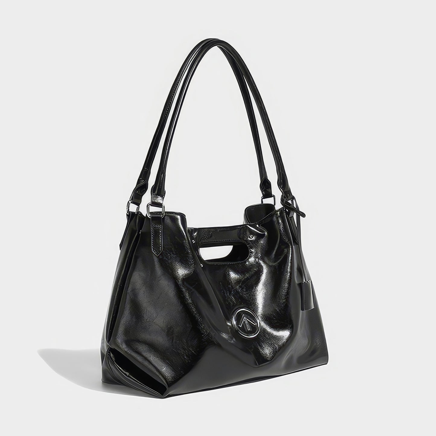 Glossy Dual Handle Cutout Tote Bag