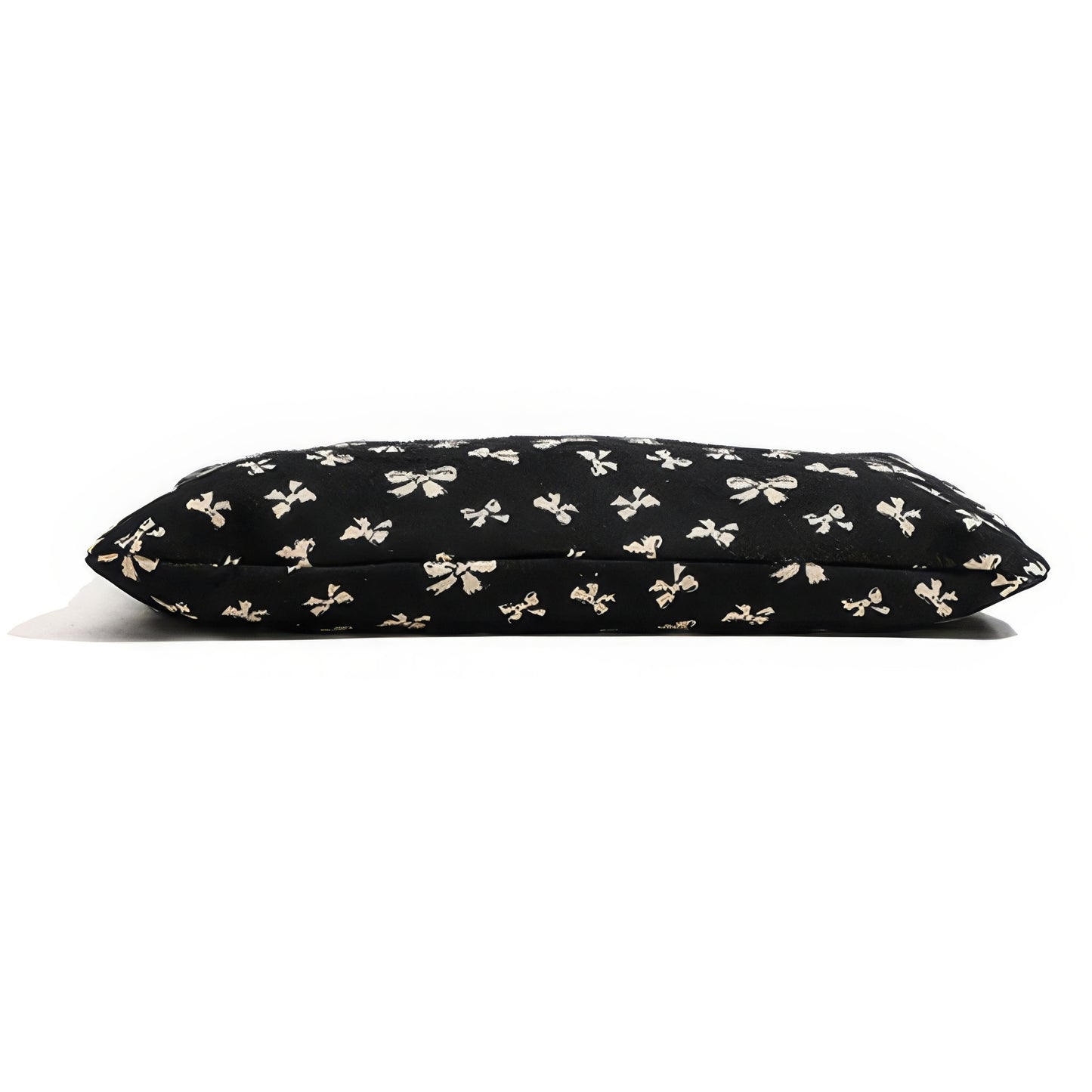 Bow Print Slouchy Fabric Shoulder Bag