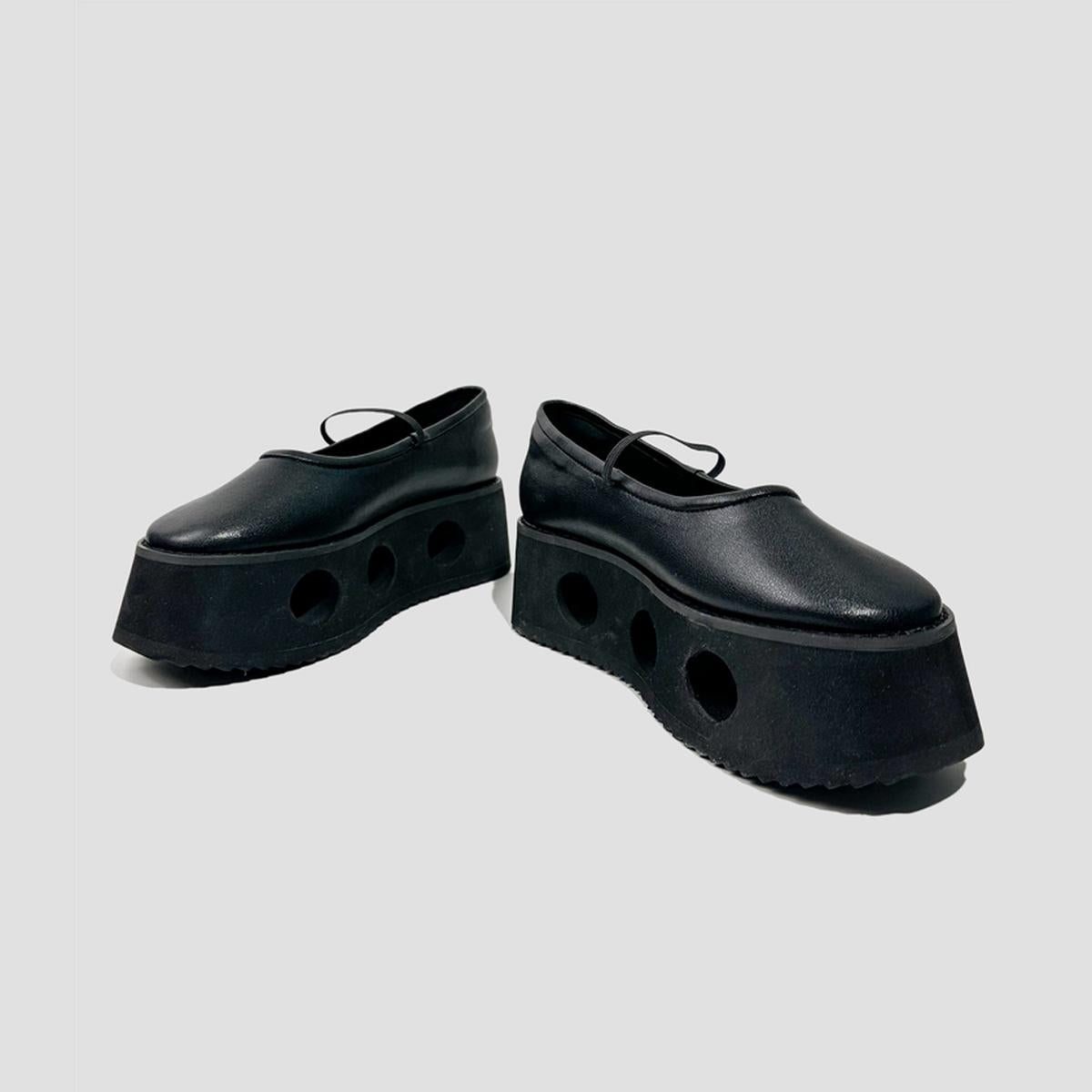 Cutout Platform Mary Janes