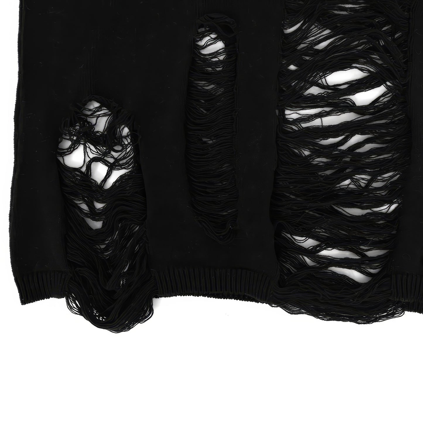 Distressed Knit Long Skirt