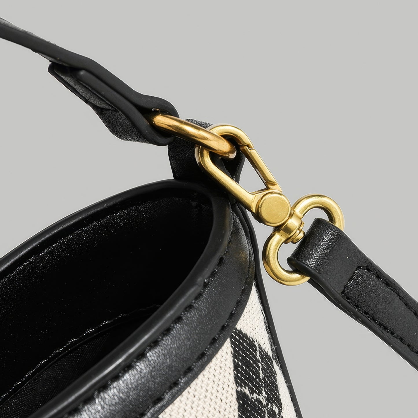 Argyle Buckle Accent Bucket Bag