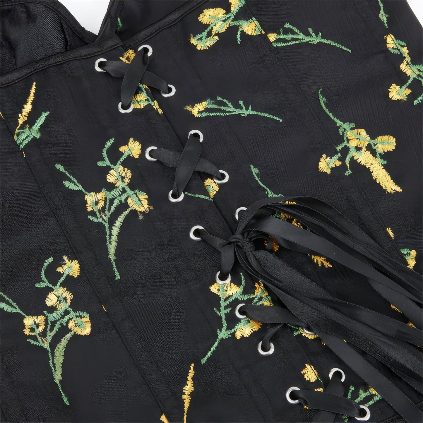 Floral Embroidered Bustier Corset Top