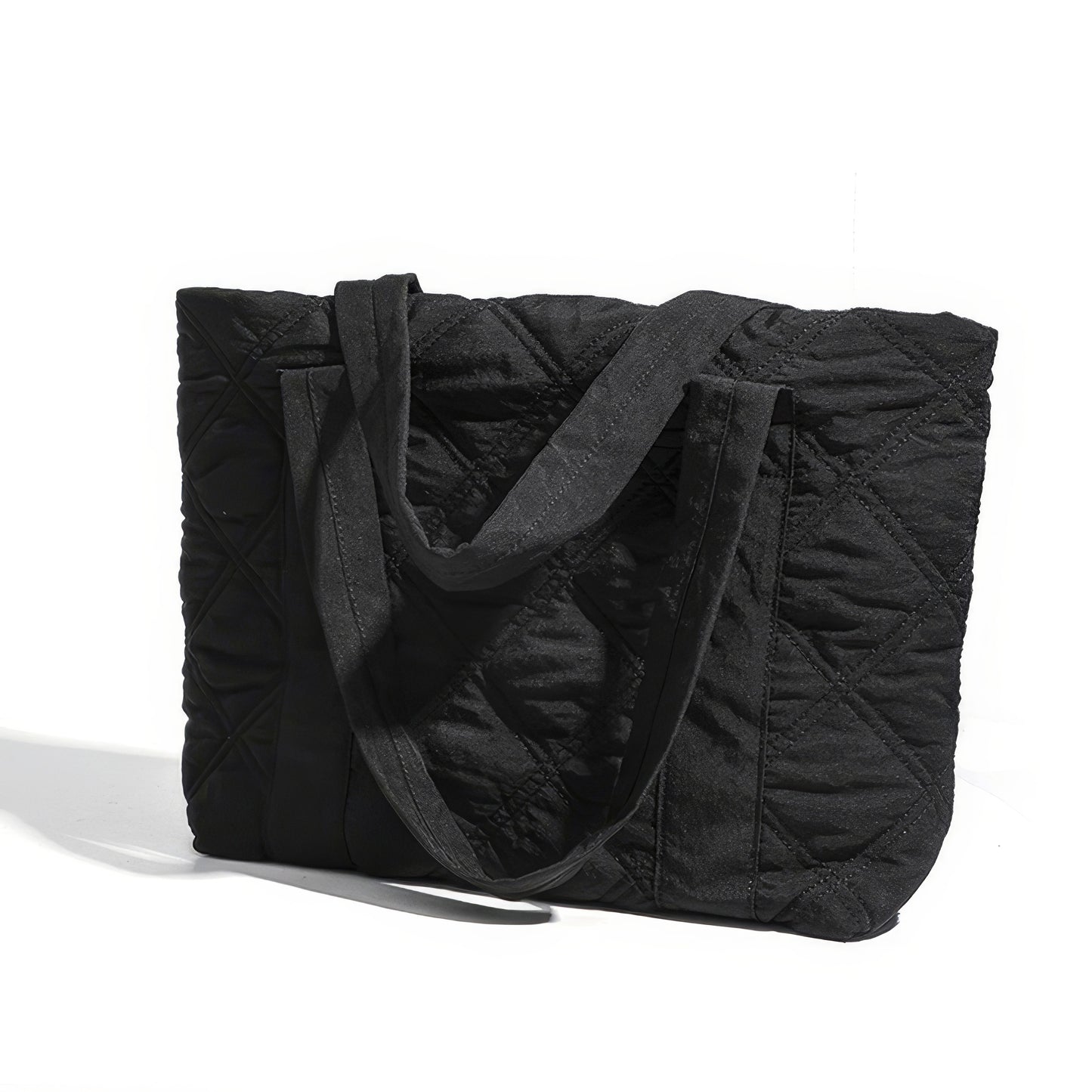 Quilted Diamond Stitch Padded Tote Bag