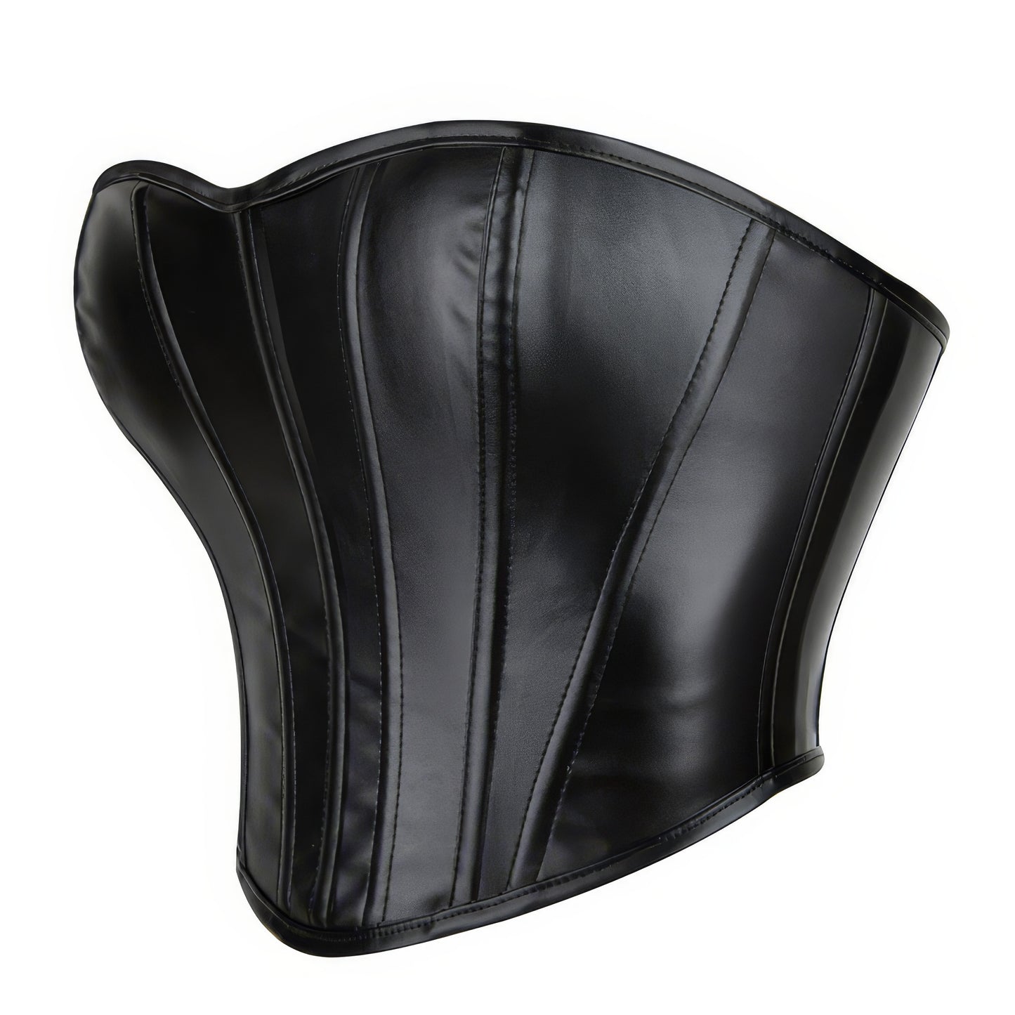 Faux Leather Structured Corset Top