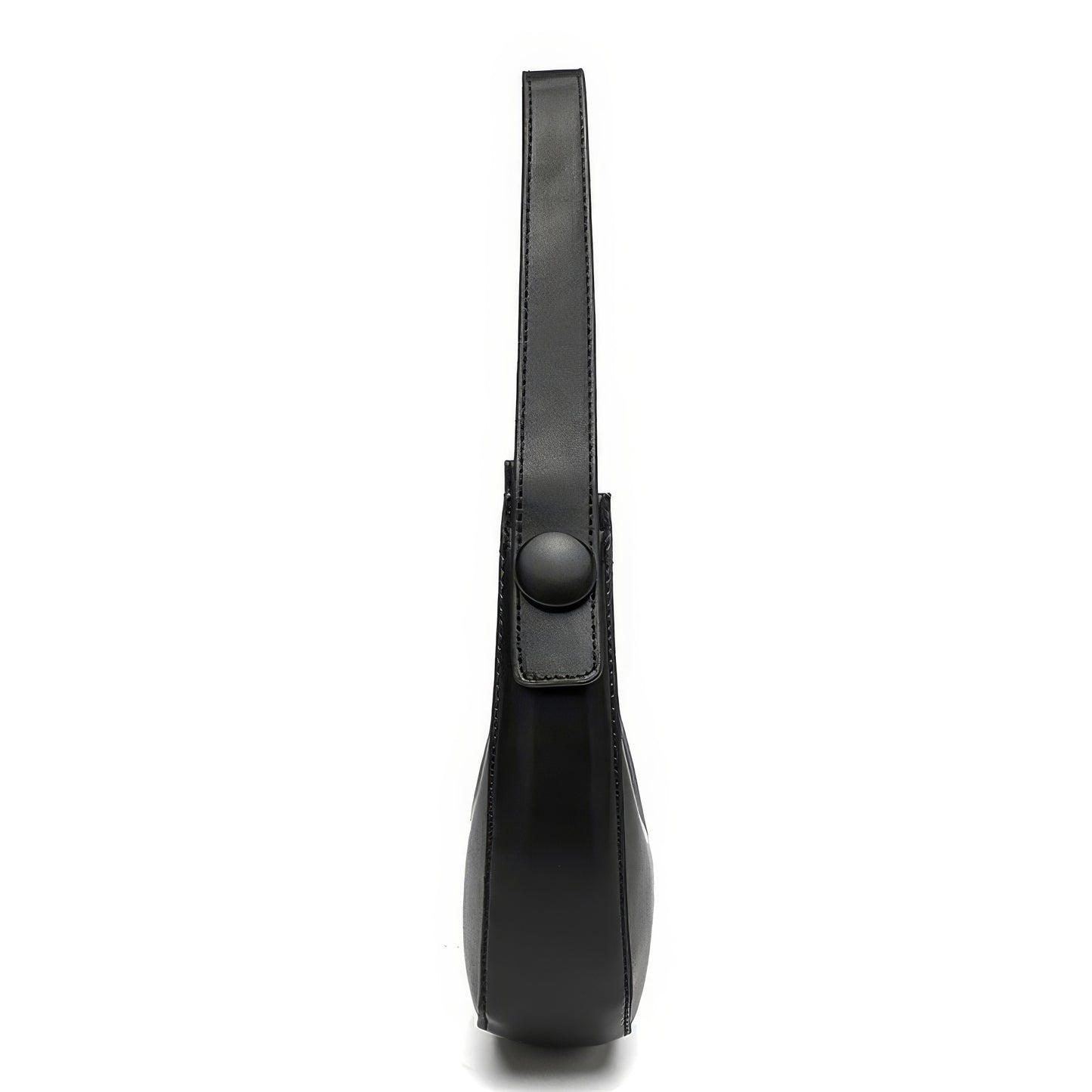 Minimal Crescent Faux Leather Shoulder Bag