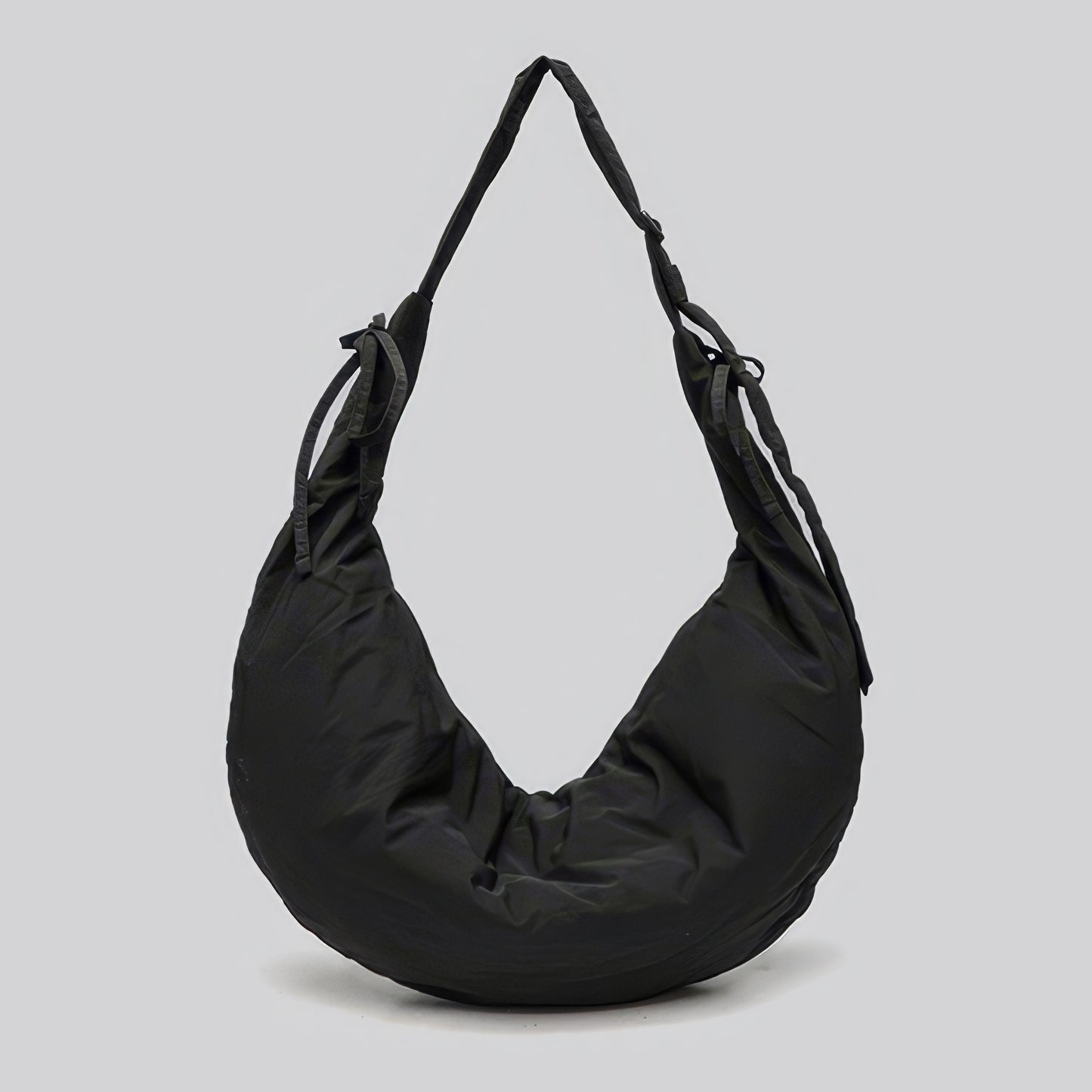 Drawstring Strap Soft Crescent Shoulder Bag