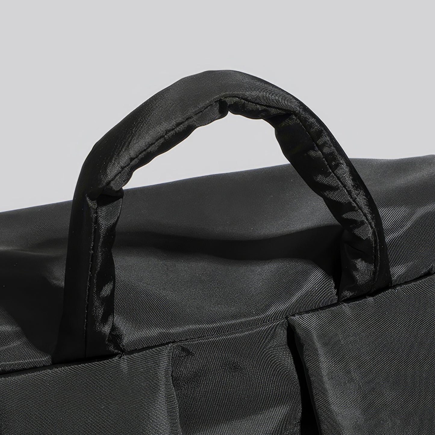 Matte Nylon Drawstring Flap Backpack