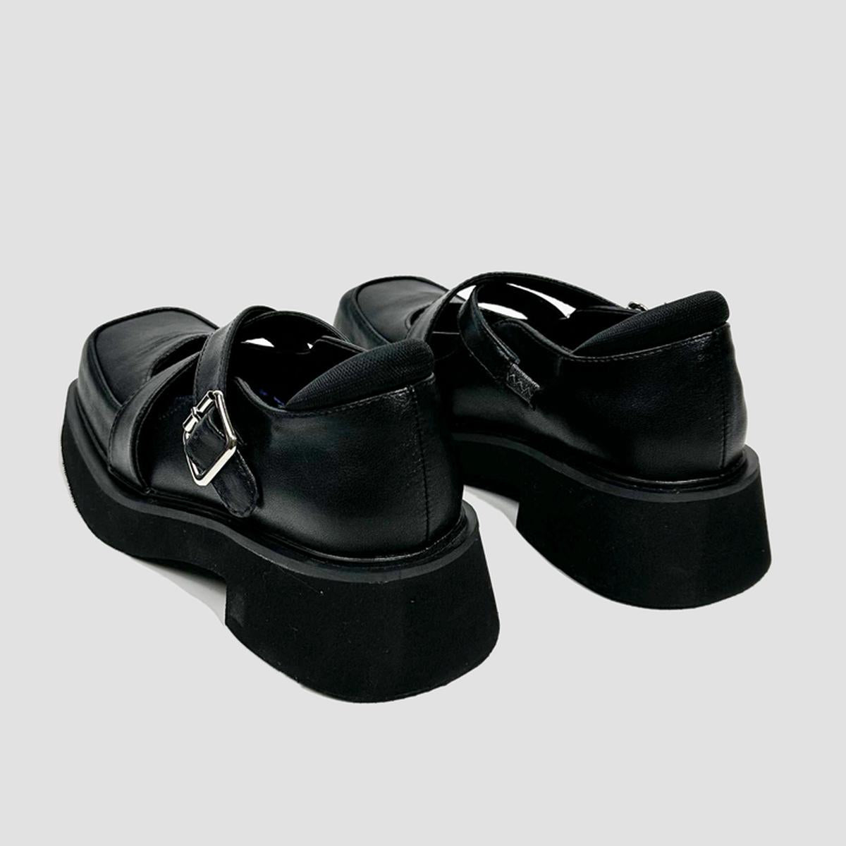 Black Platform Strap Mary Janes