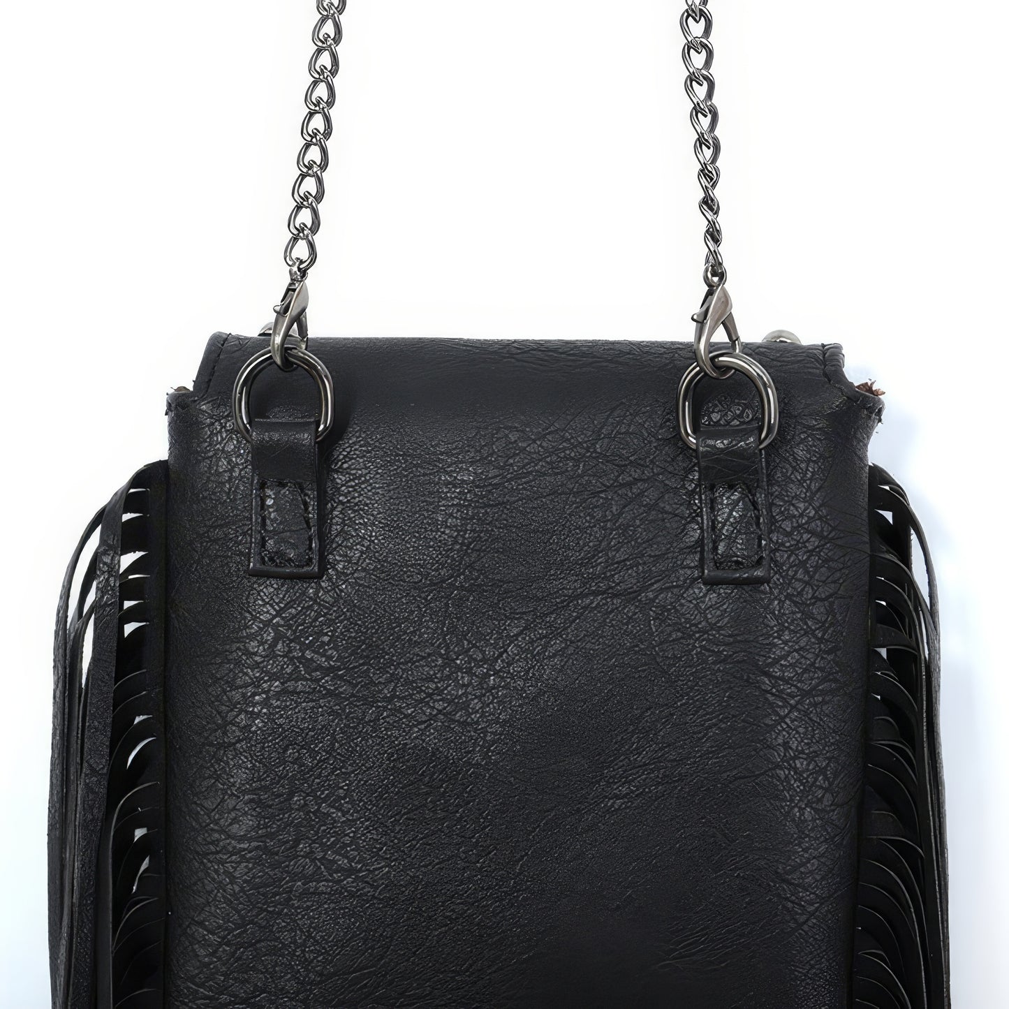 Fringe Skull Tassel Mini Crossbody Bag