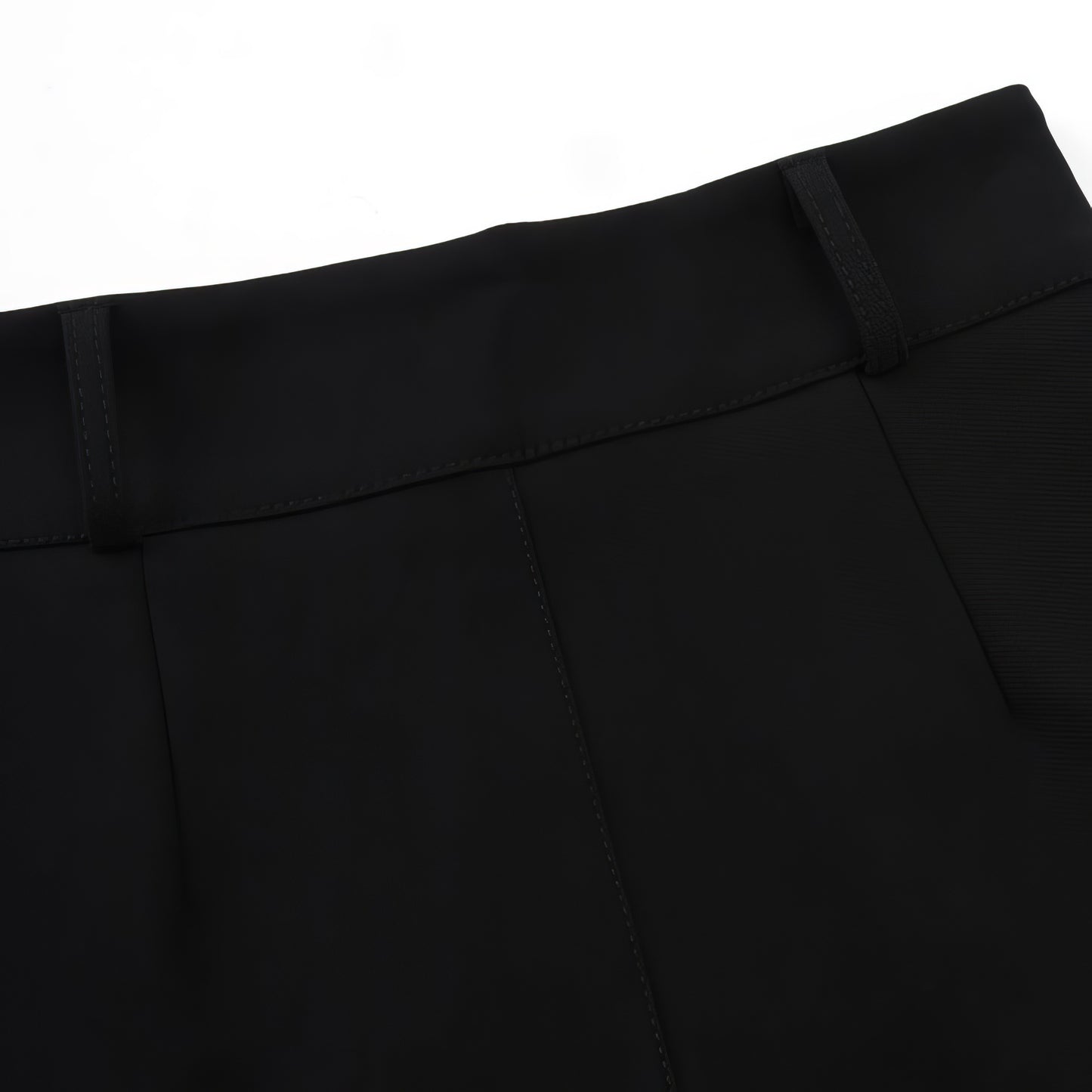 Rhinestone Buckle Black Shorts