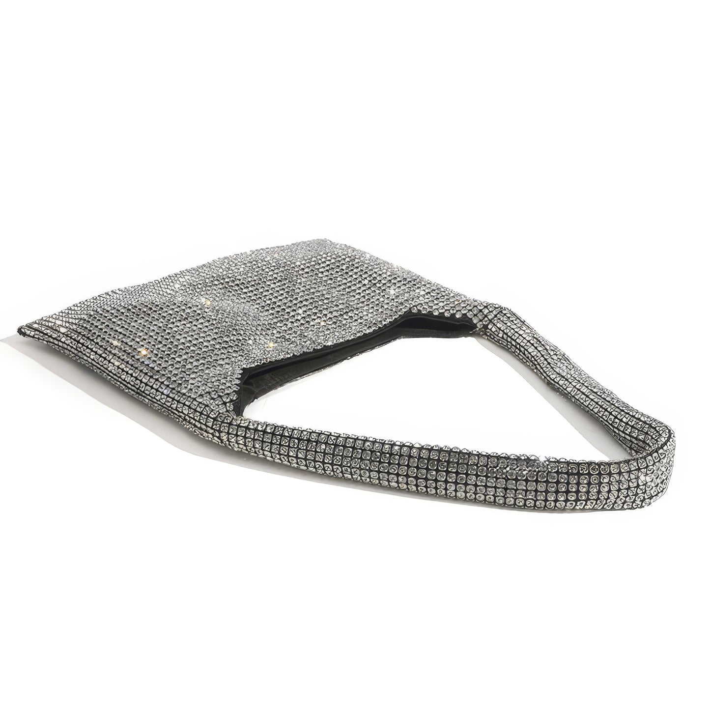 Slouchy Crystal Mesh Hobo Bag