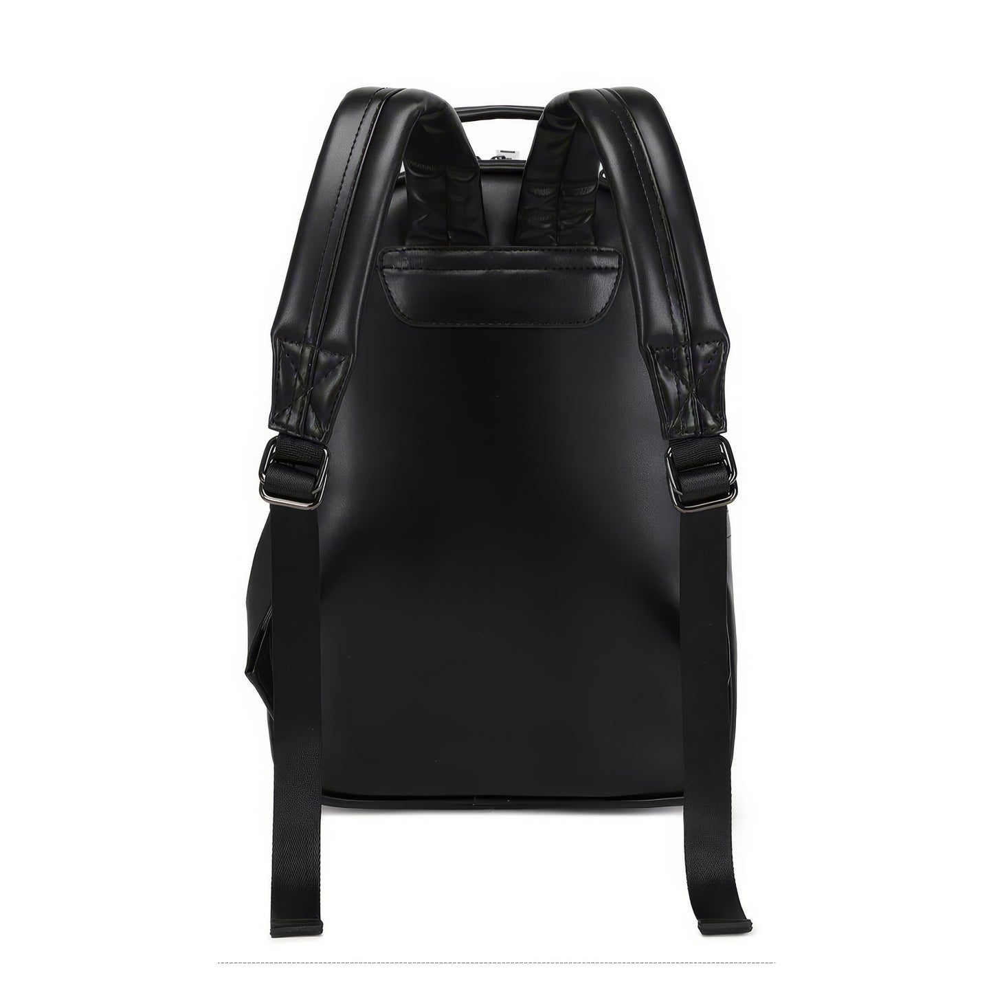 Silver Skull Embossed Faux Leather Backpack