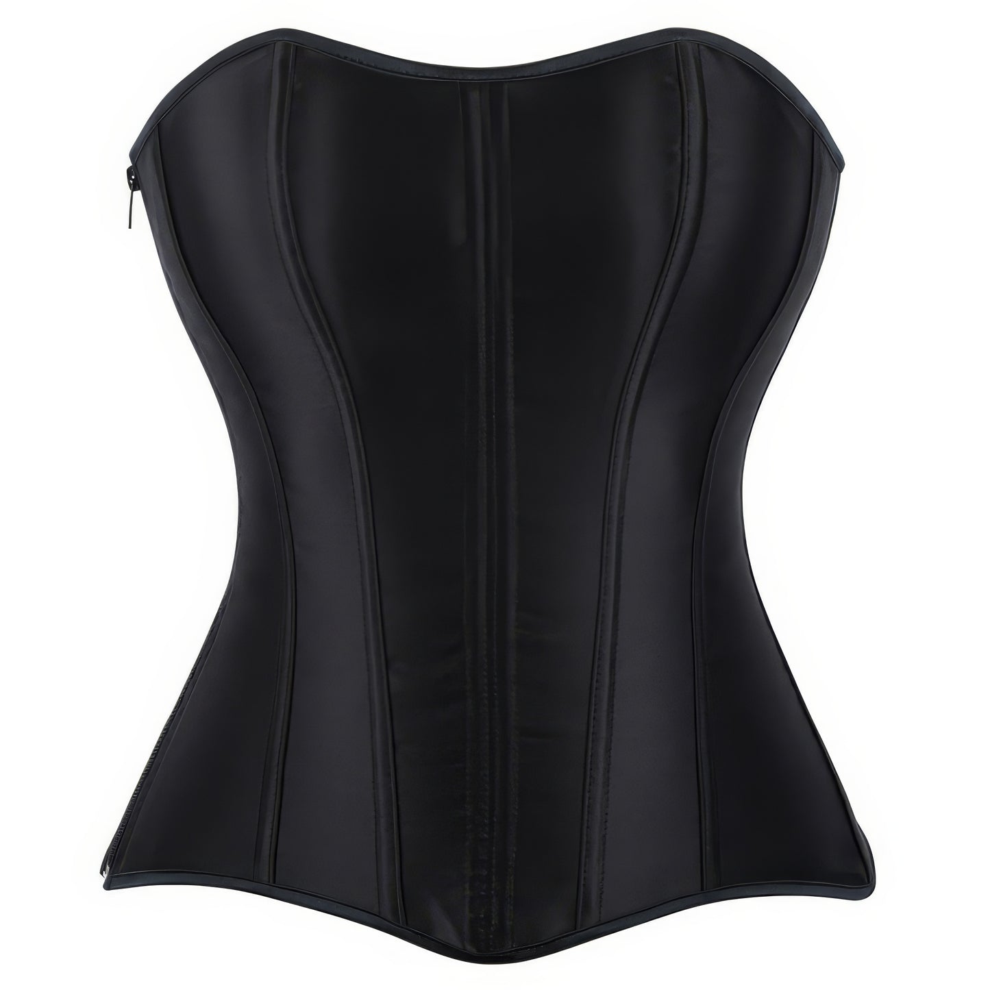 Satin Zip-Up Waist Corset Top