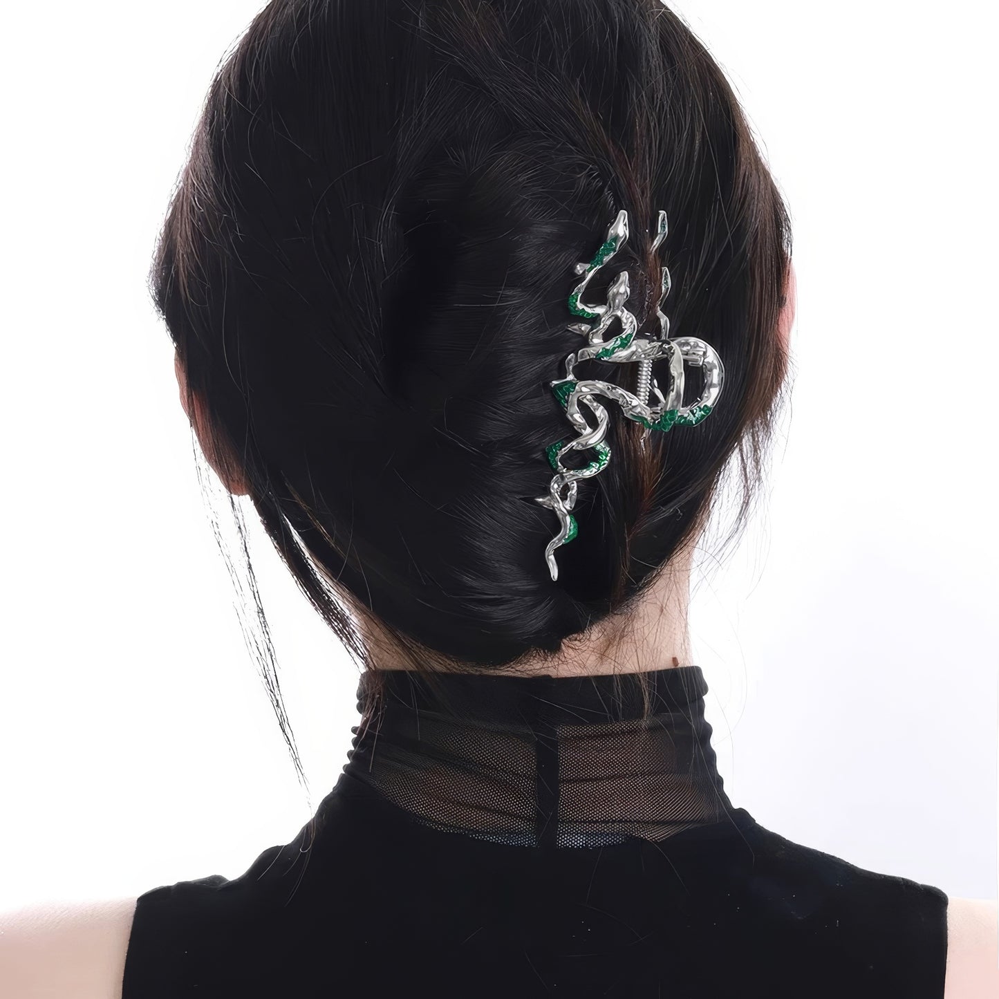 Metallic Serpent Twist Hair Claw