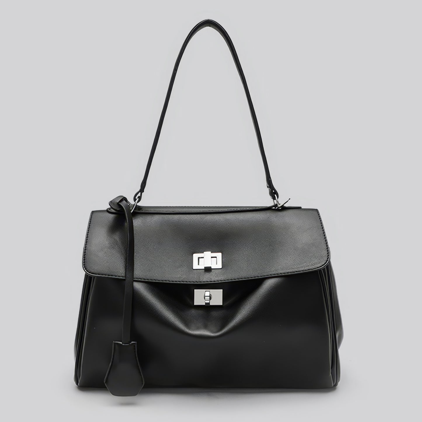Structured Matte Flap Shoulder Bag