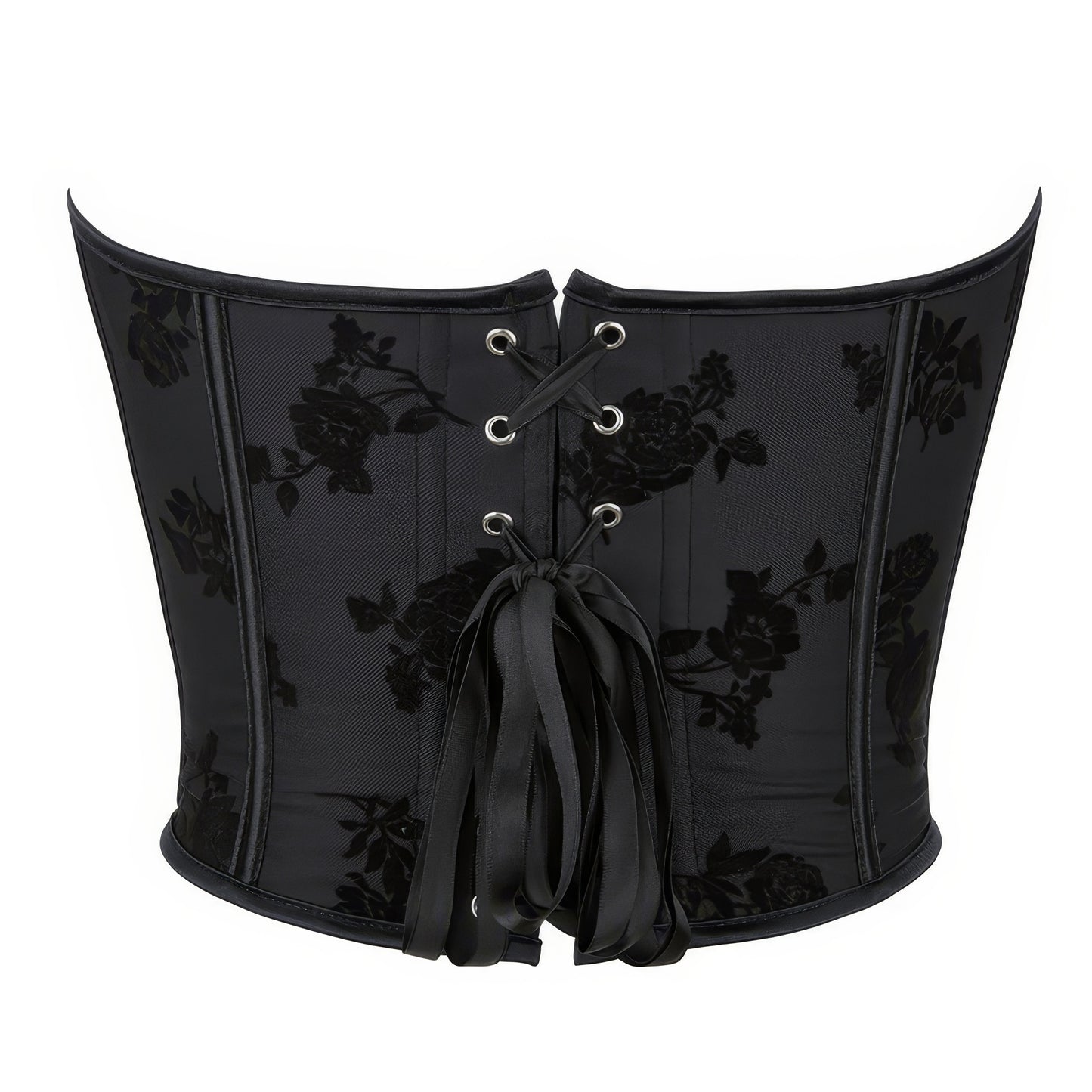 Velvet Floral Embossed Corset Top