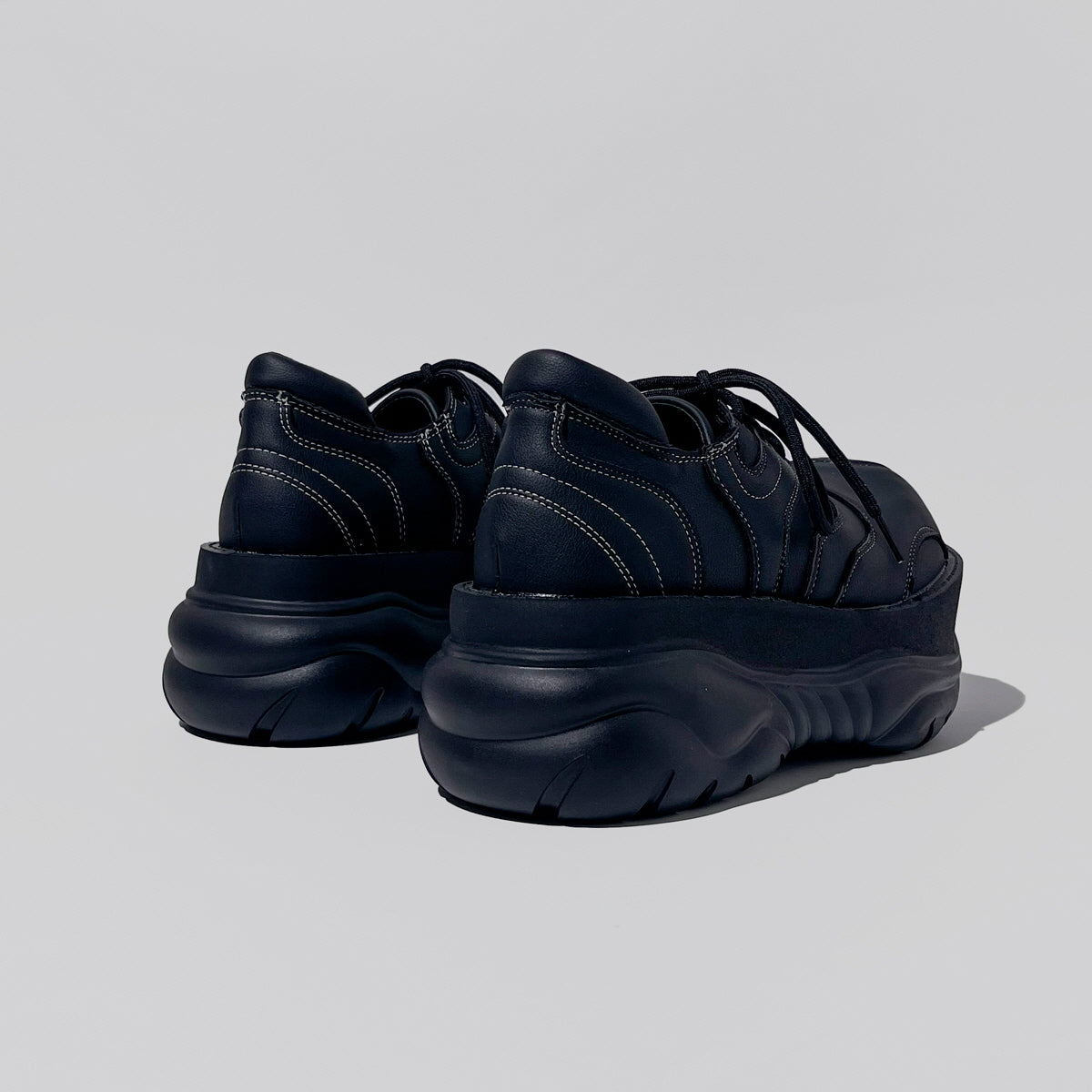 Black Oversized Platform Sneakers