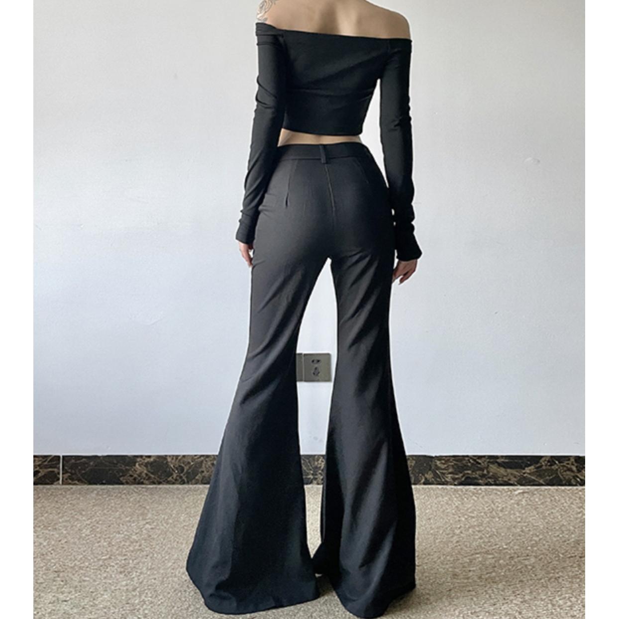 Wide-Leg Flared Pants