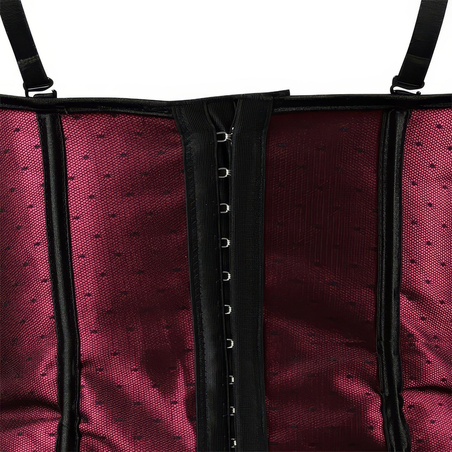 Burgundy Satin Lace-Up Corset Top