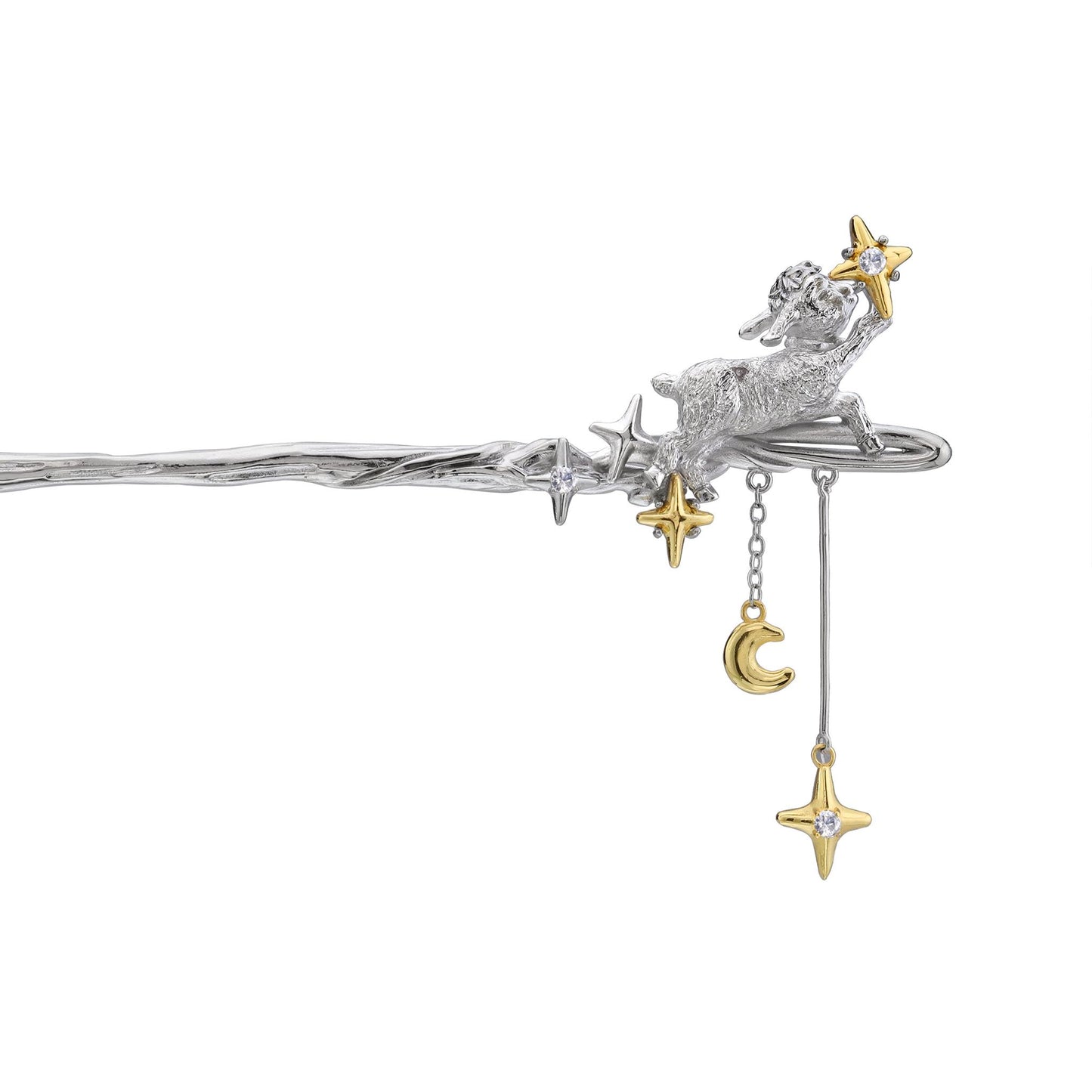 Moonlight Lamb Star Hair Stick