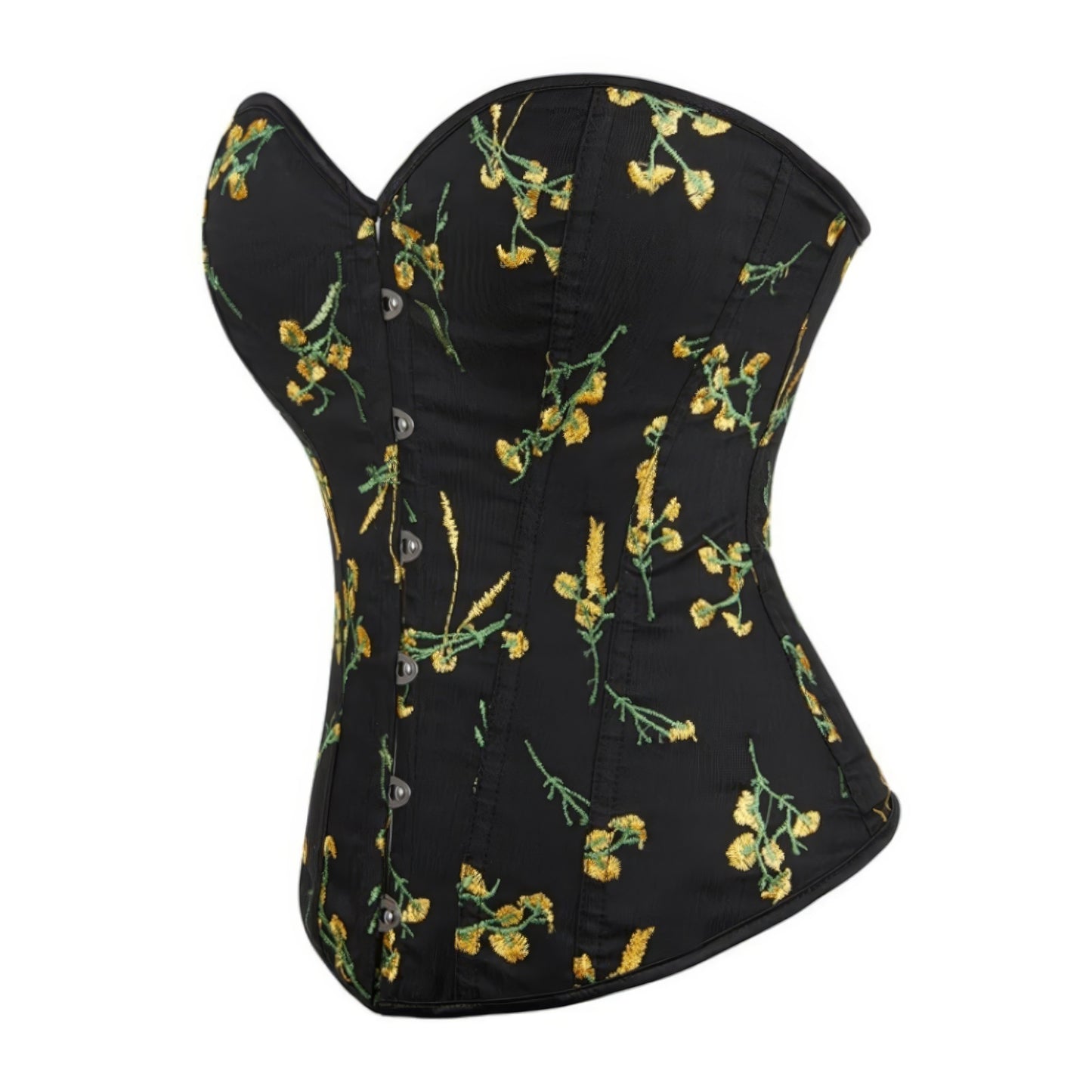 Floral Embroidered Bustier Corset Top