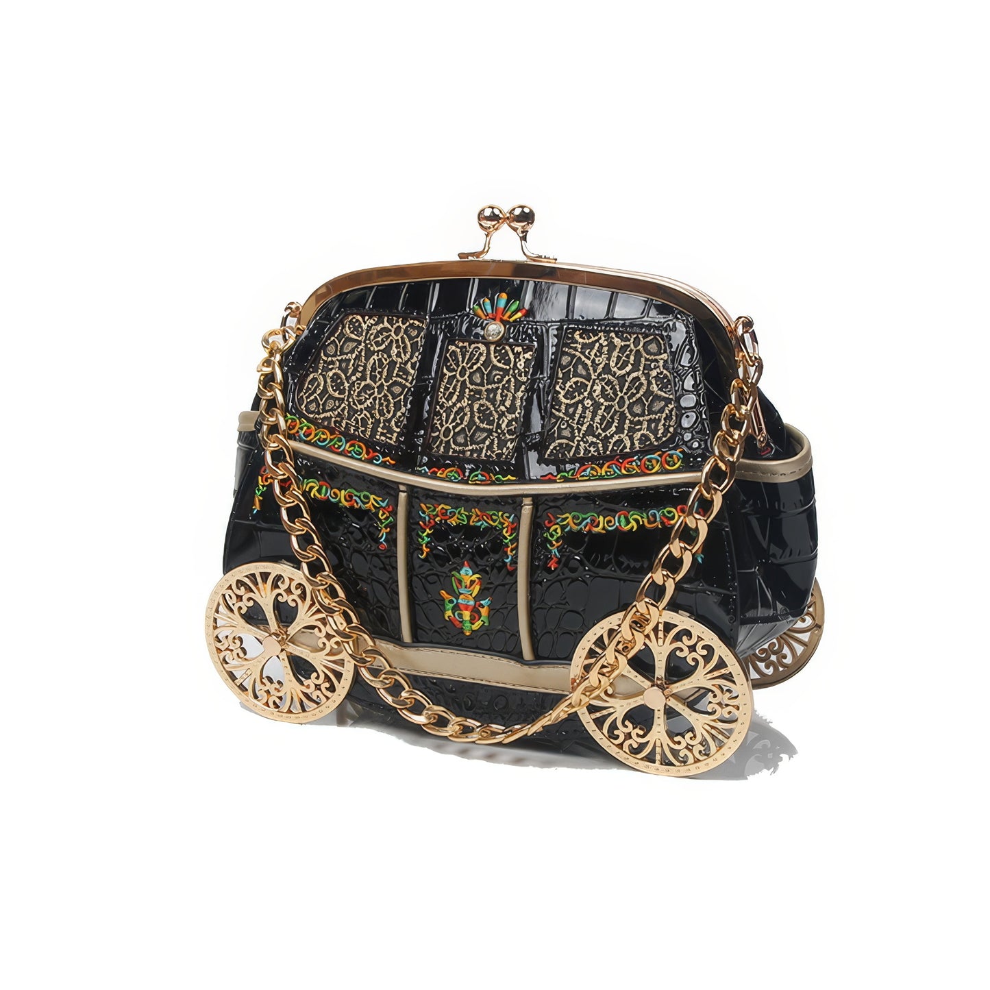 Carriage Embossed Croc Mini Bag
