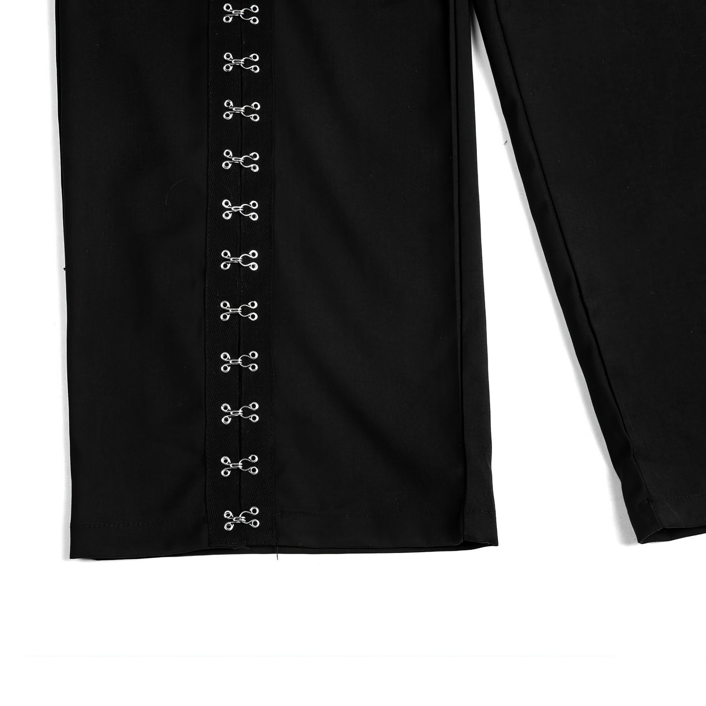 Hook Detail Cutout Wide Leg Pants
