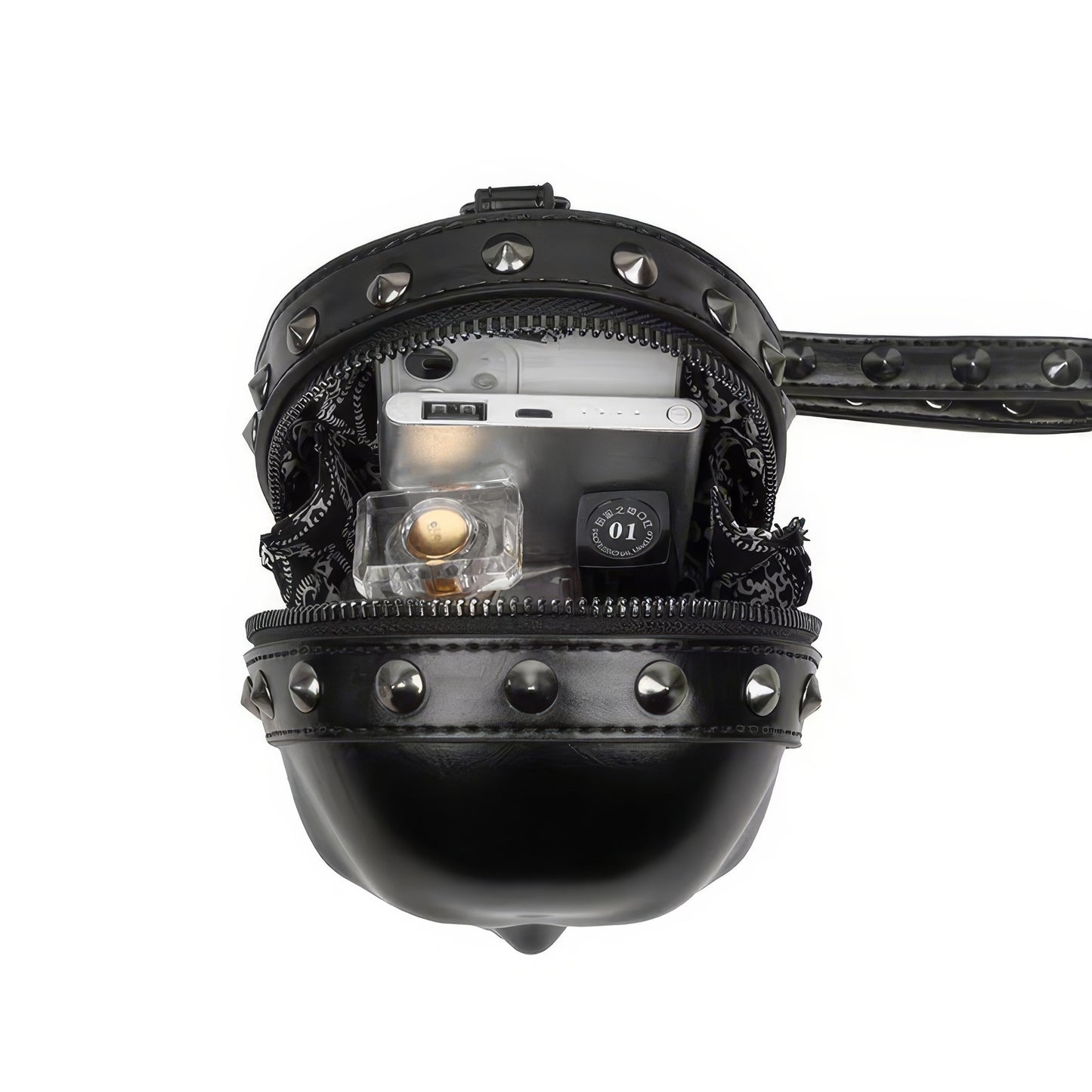 3D Skull Studded Wristlet Pouch