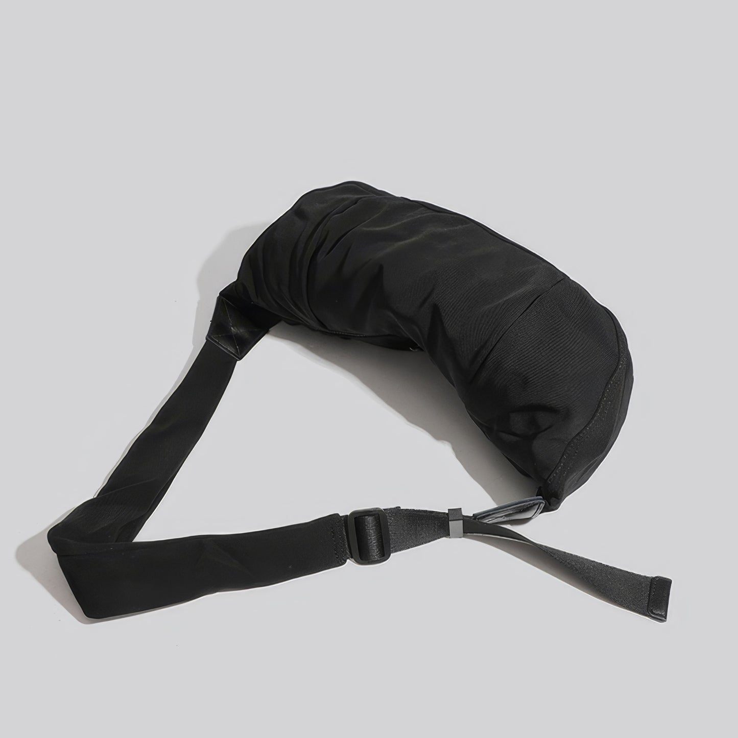 Curved Nylon Sling Shoulder Bag