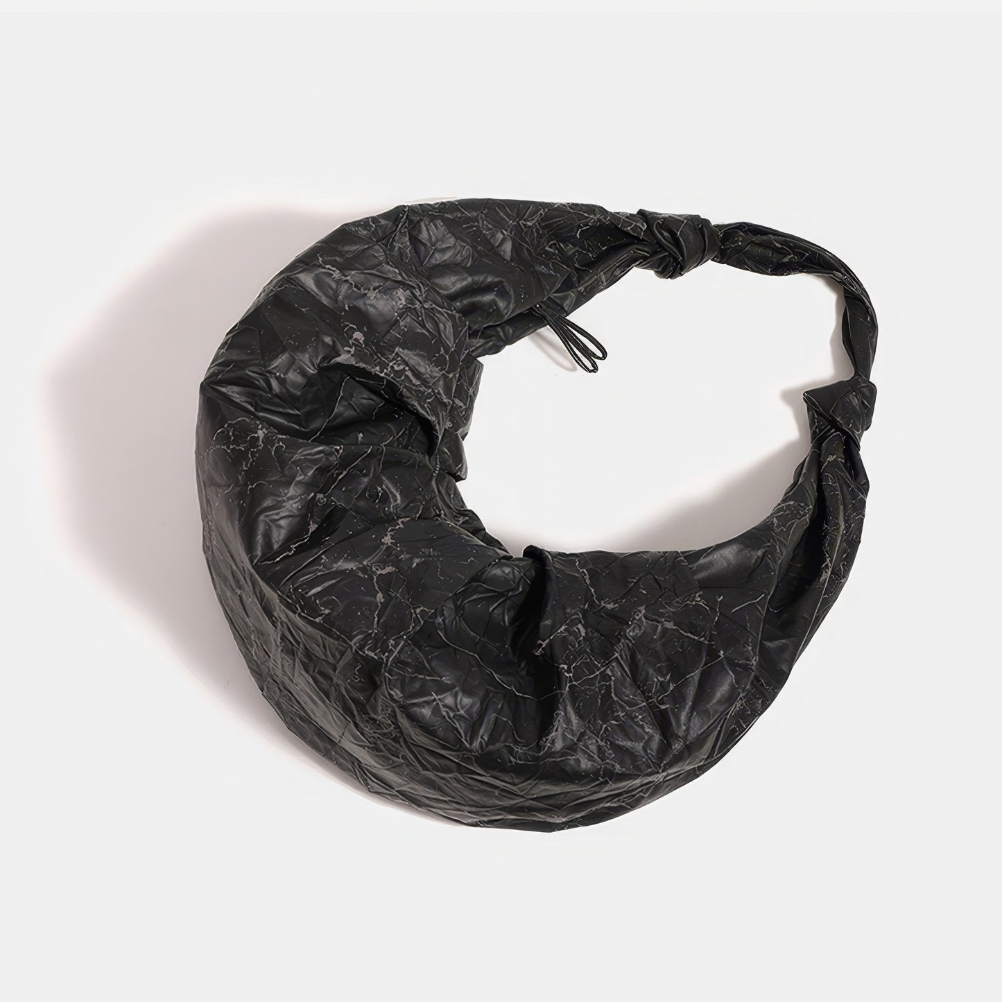Crinkled Marble Texture Knot Shoulder Bag