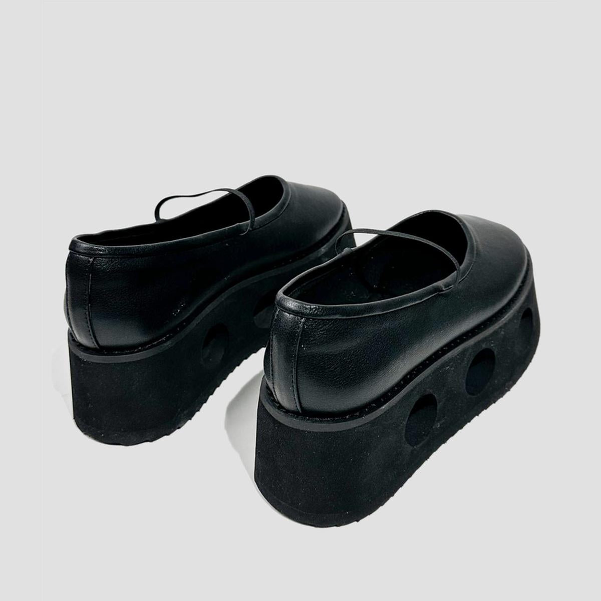 Cutout Platform Mary Janes