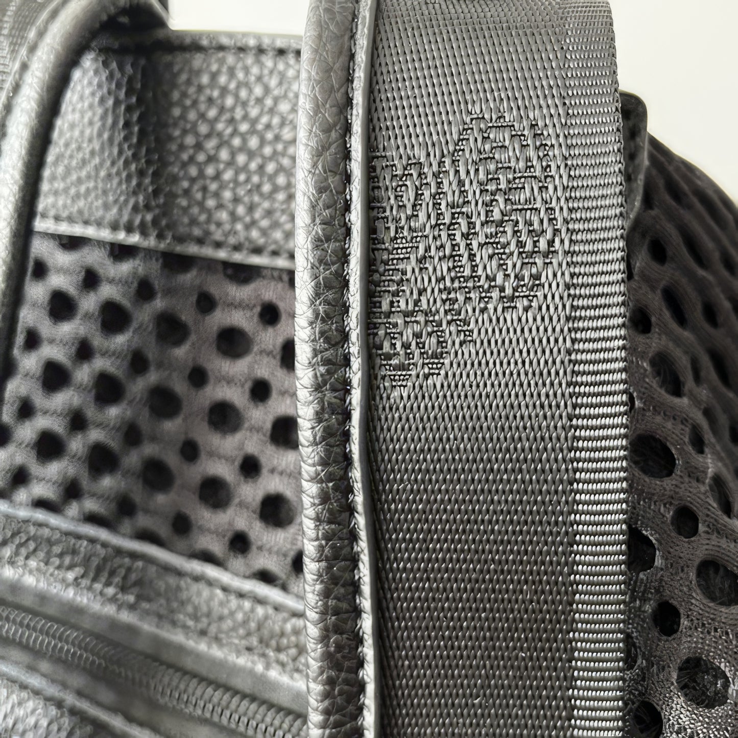 Perforated Mesh Convertible Zip Backpack