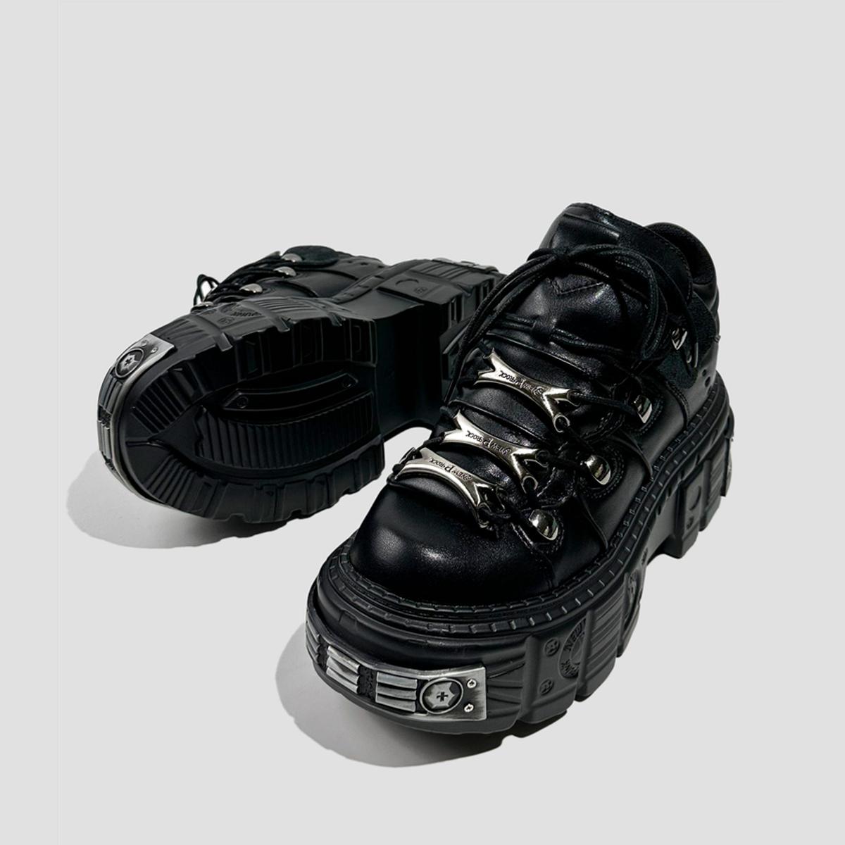 Metallic Hardware Platform Sneakers