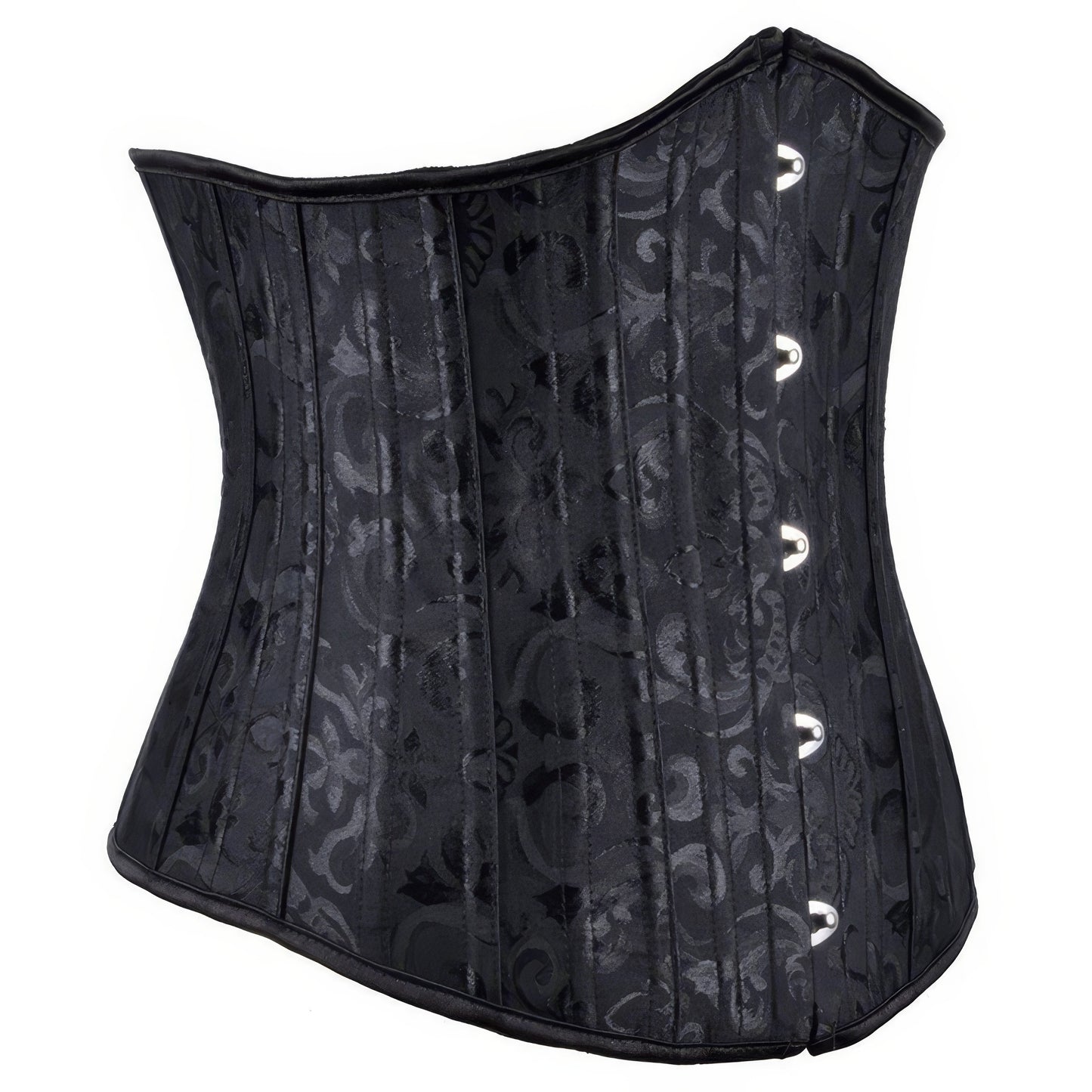 Satin Jacquard Front Busk Corset