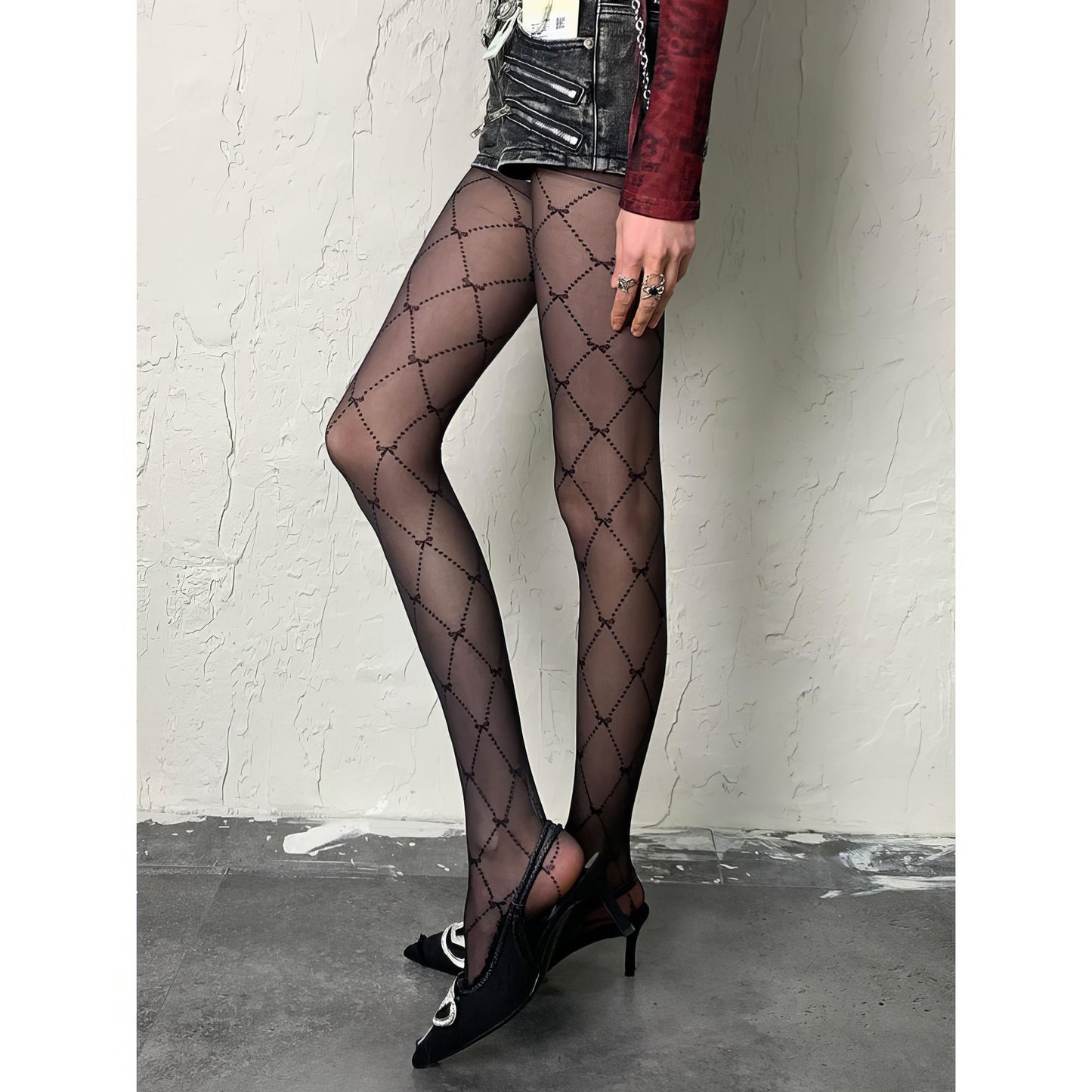 Dot Lattice Sheer Tights