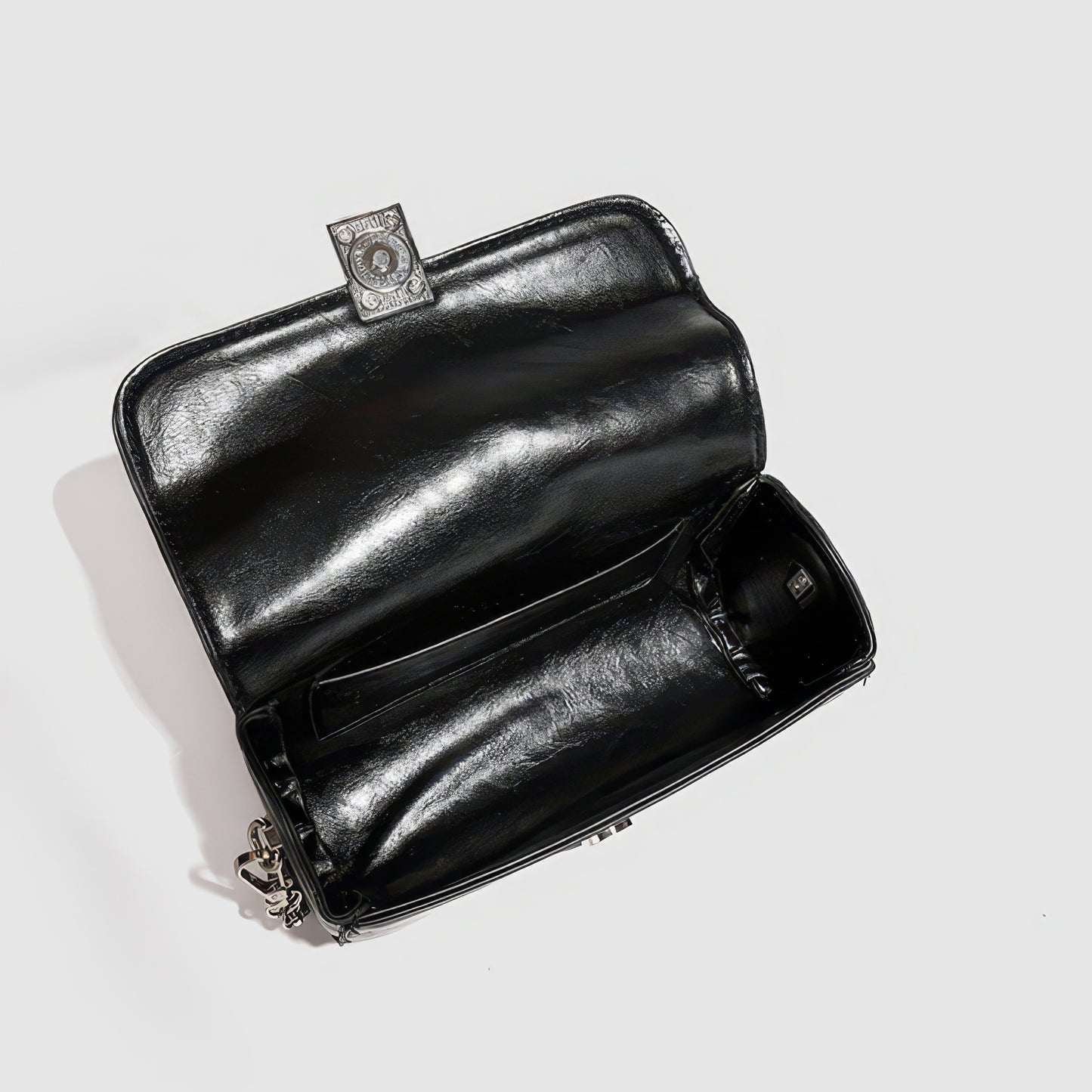 Glossy Cylinder Chain Mini Bag