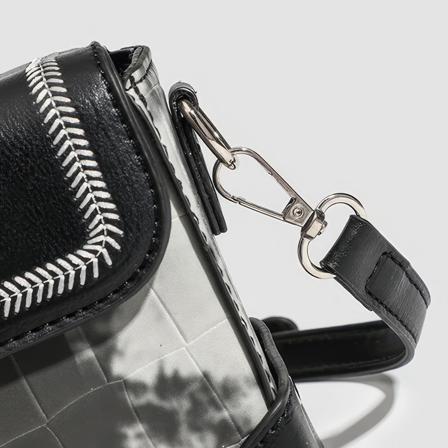 Monochrome Tie-Dye Panel Structured Bag