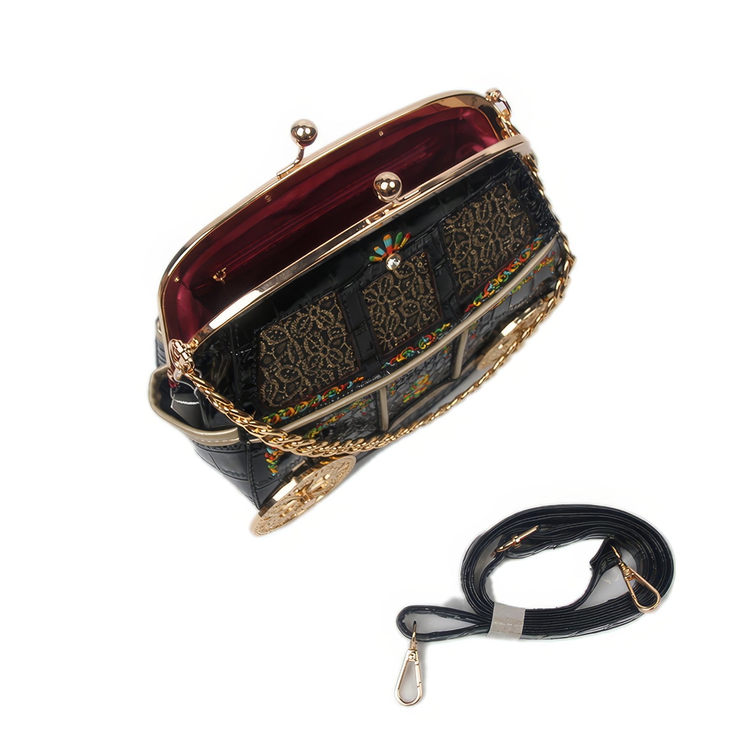 Carriage Embossed Croc Mini Bag