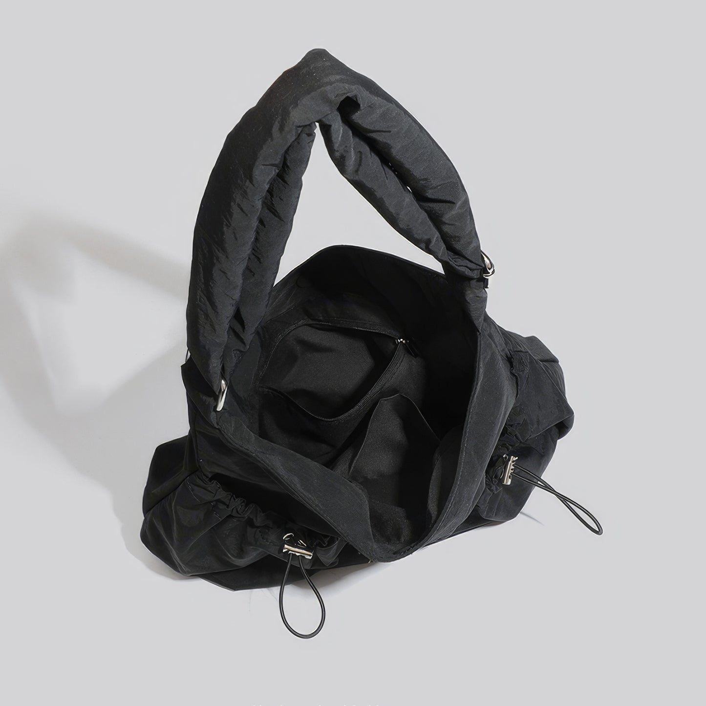 Ruched Nylon Soft Shoulder Bag