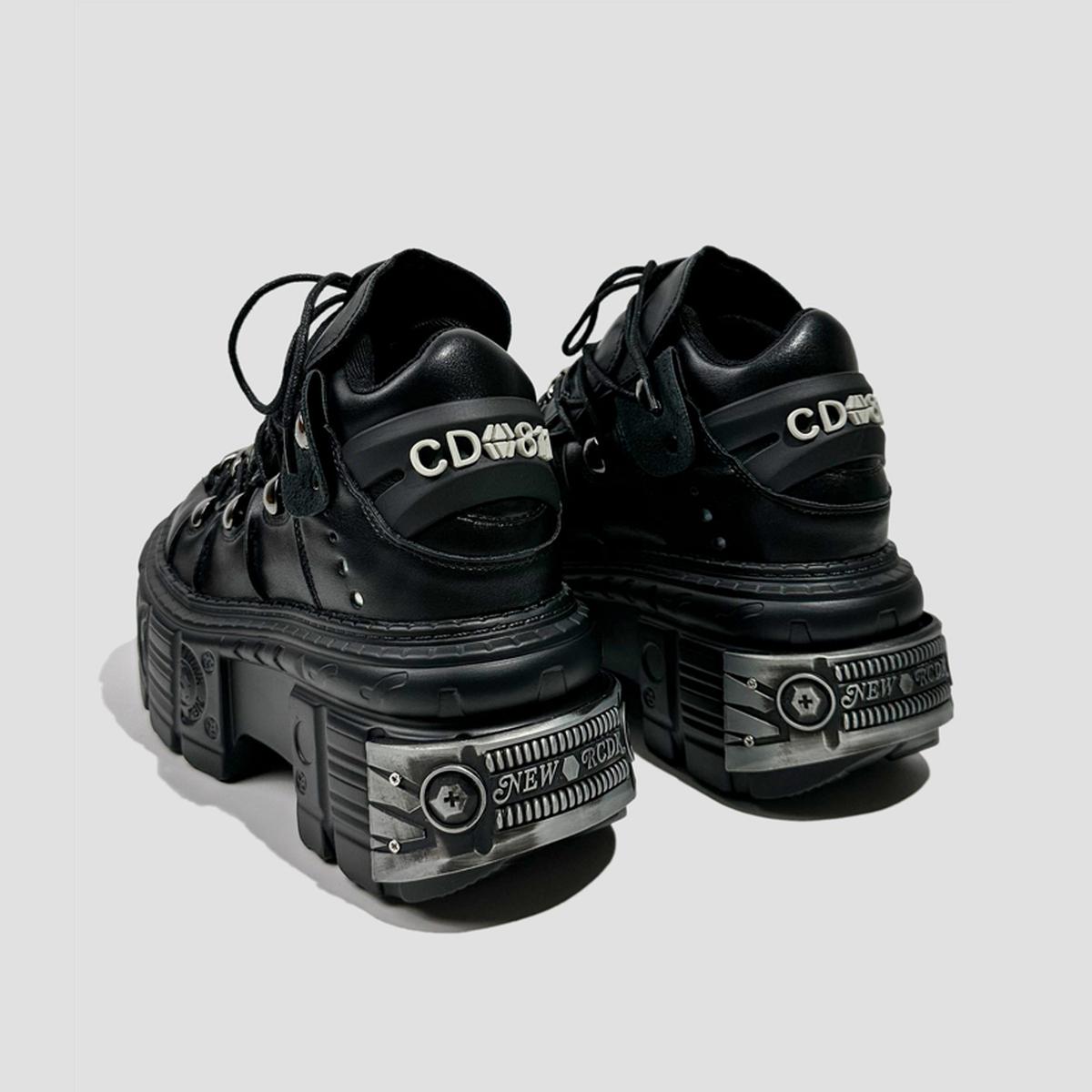 Metallic Hardware Platform Sneakers