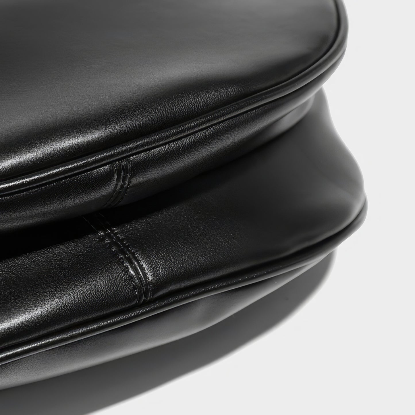 Curved Faux Leather Crescent Shoulder Bag