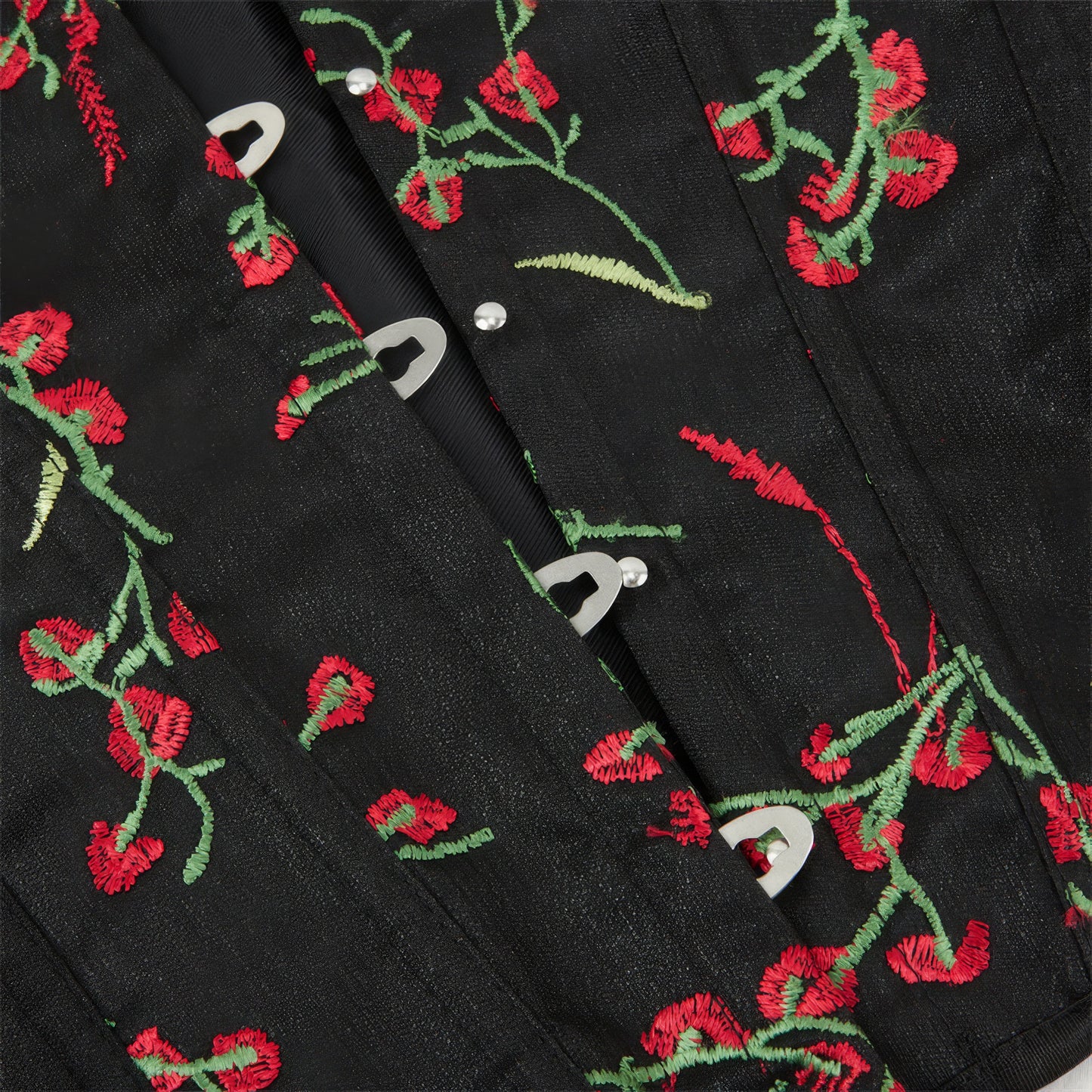 Embroidered Floral Sweetheart Corset Top