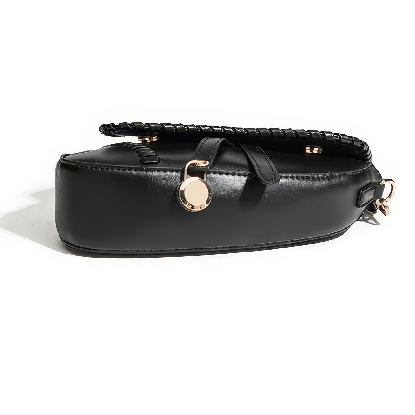 Asymmetrical Saddle Stitch Shoulder Bag