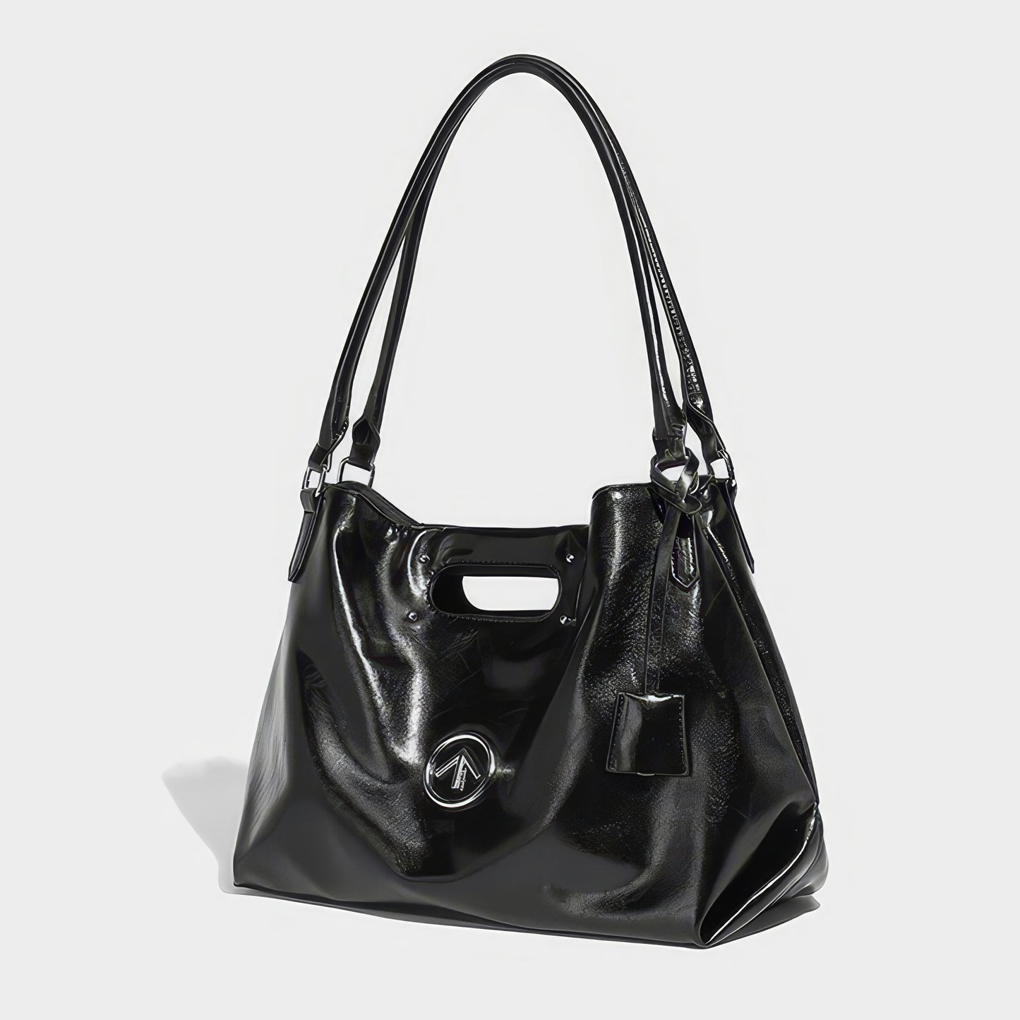 Glossy Dual Handle Cutout Tote Bag