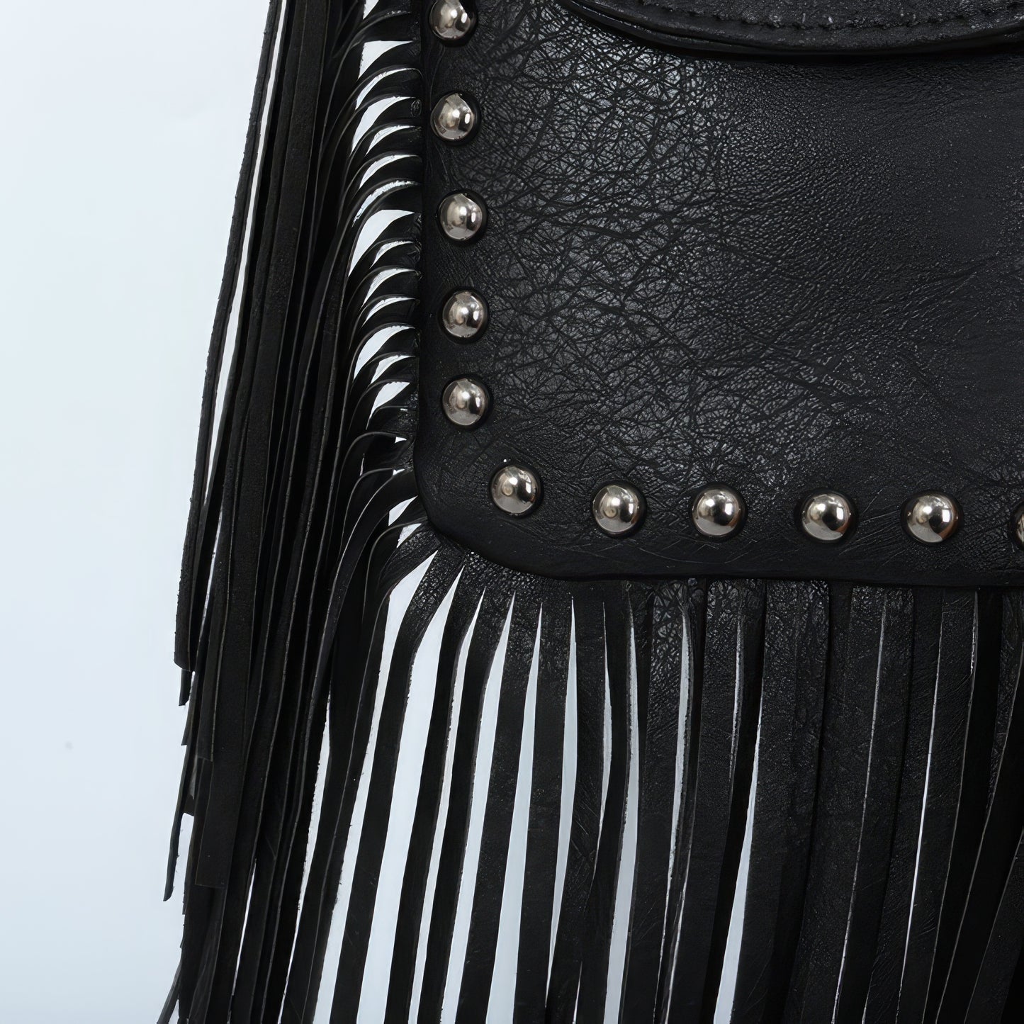 Fringe Skull Tassel Mini Crossbody Bag