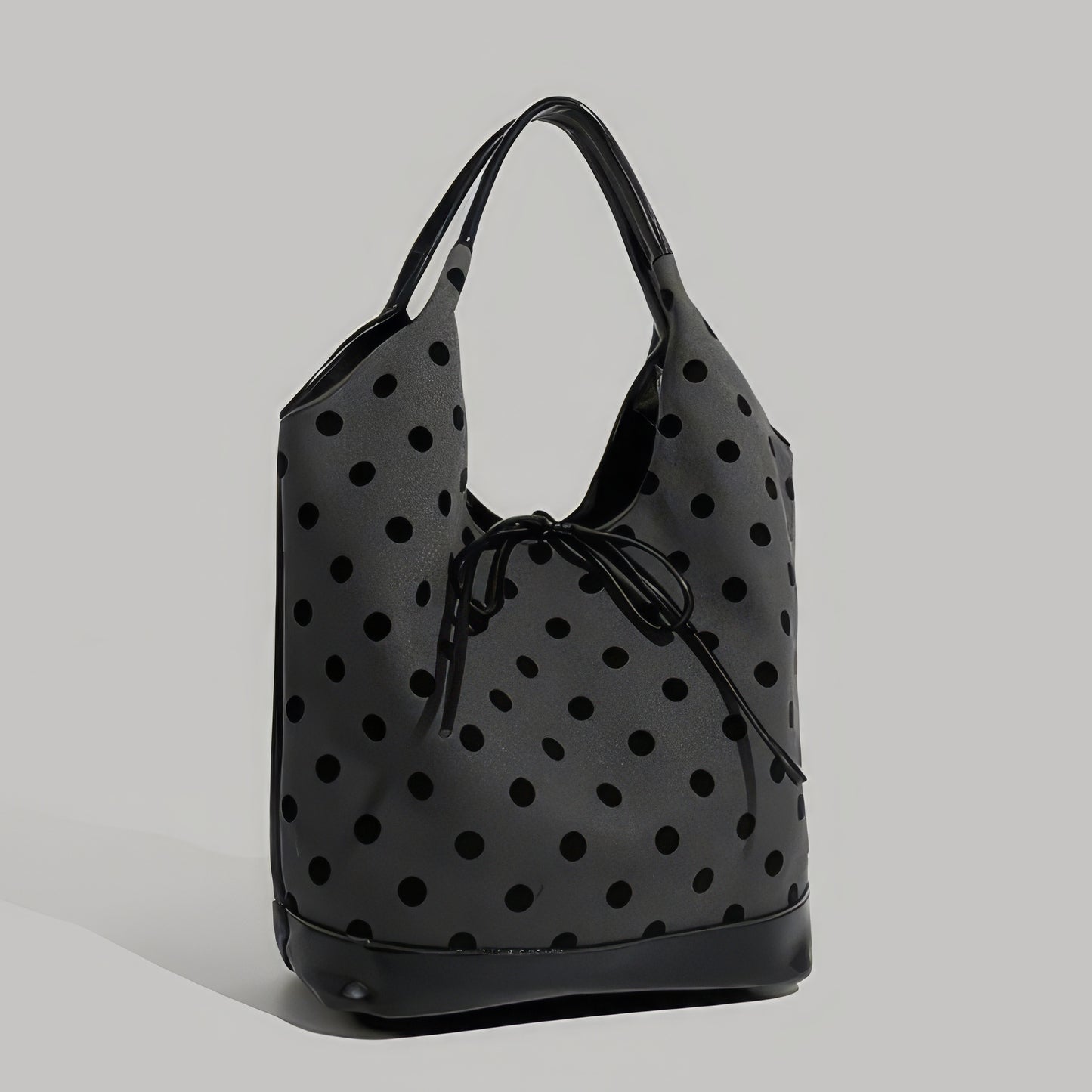Polka Dot Drawstring Soft Tote Bag